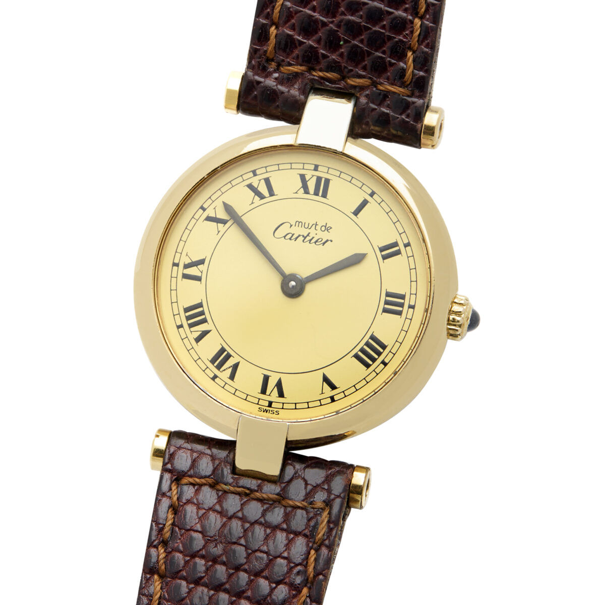 Cartier Vendome Must de Cartier Vermail 24mm 925 Silver Gold Plated