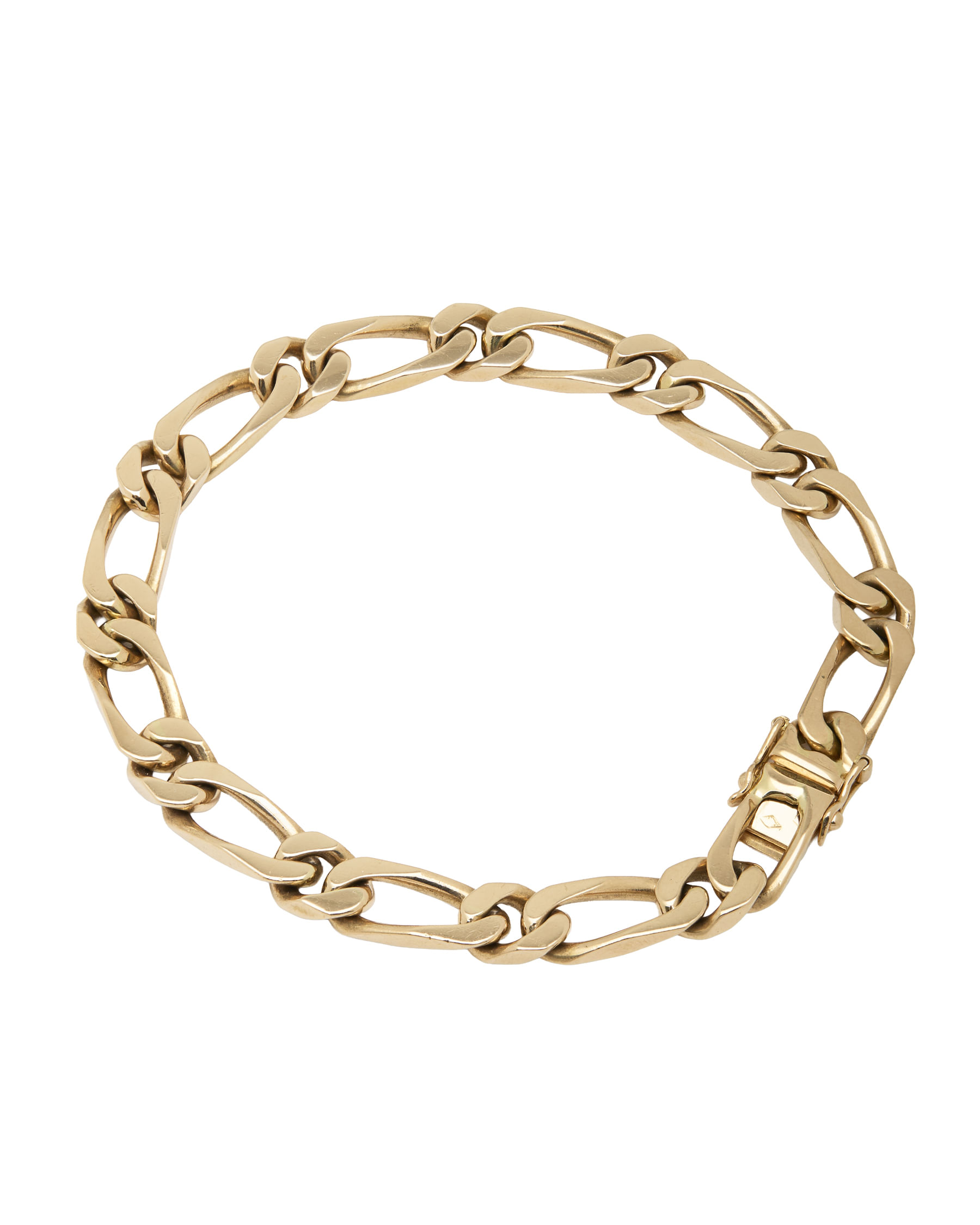 Bracciale oro rosso a maglia groumette 1+1-1