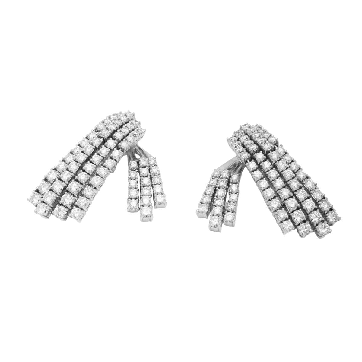 Orecchini eleganti oro bianco e diamanti