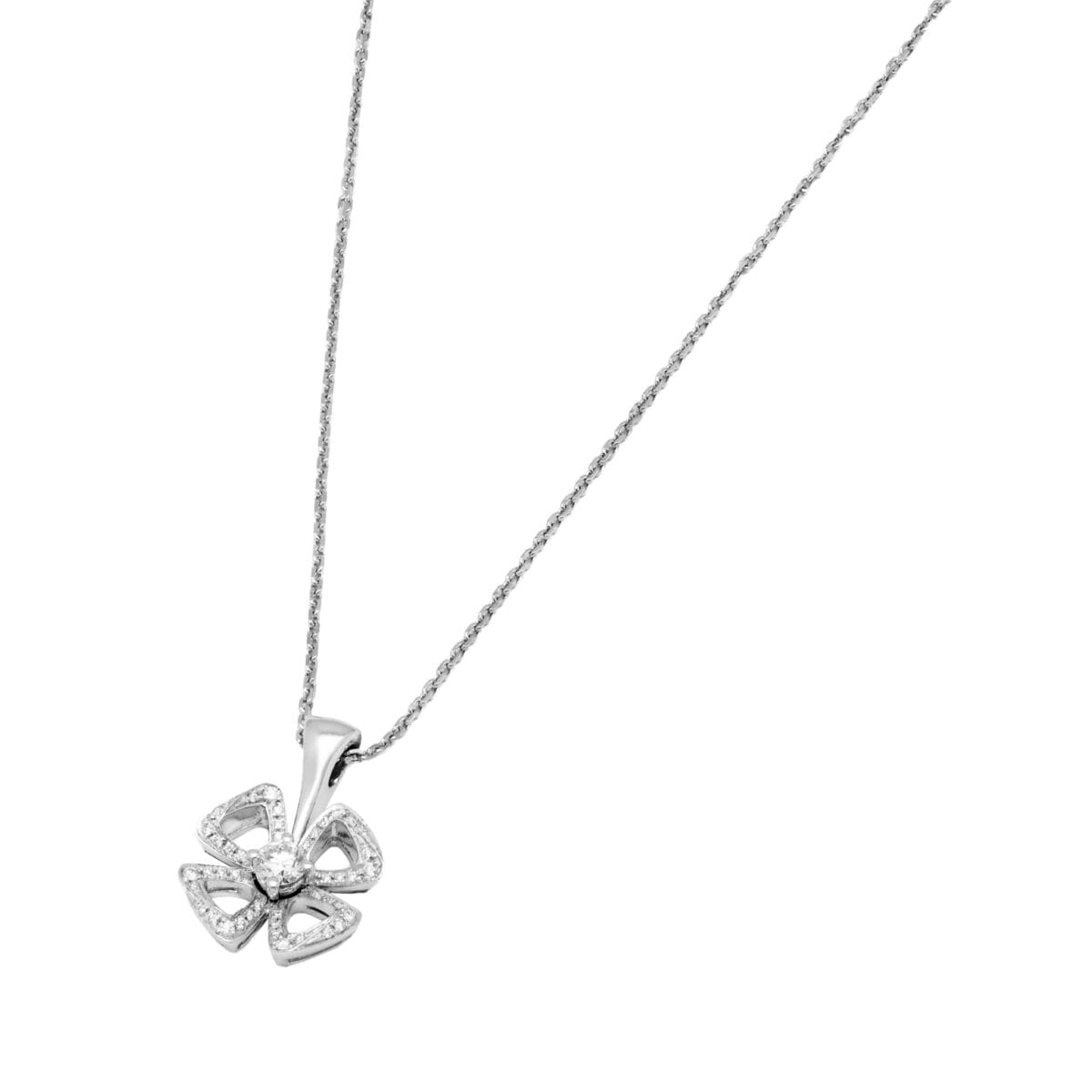 Collana Bulgari Fiorever in oro bianco e diamanti