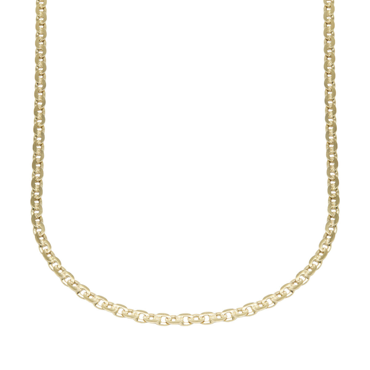 Collana maglia otto lucida e puntinata in oro giallo 18 kt