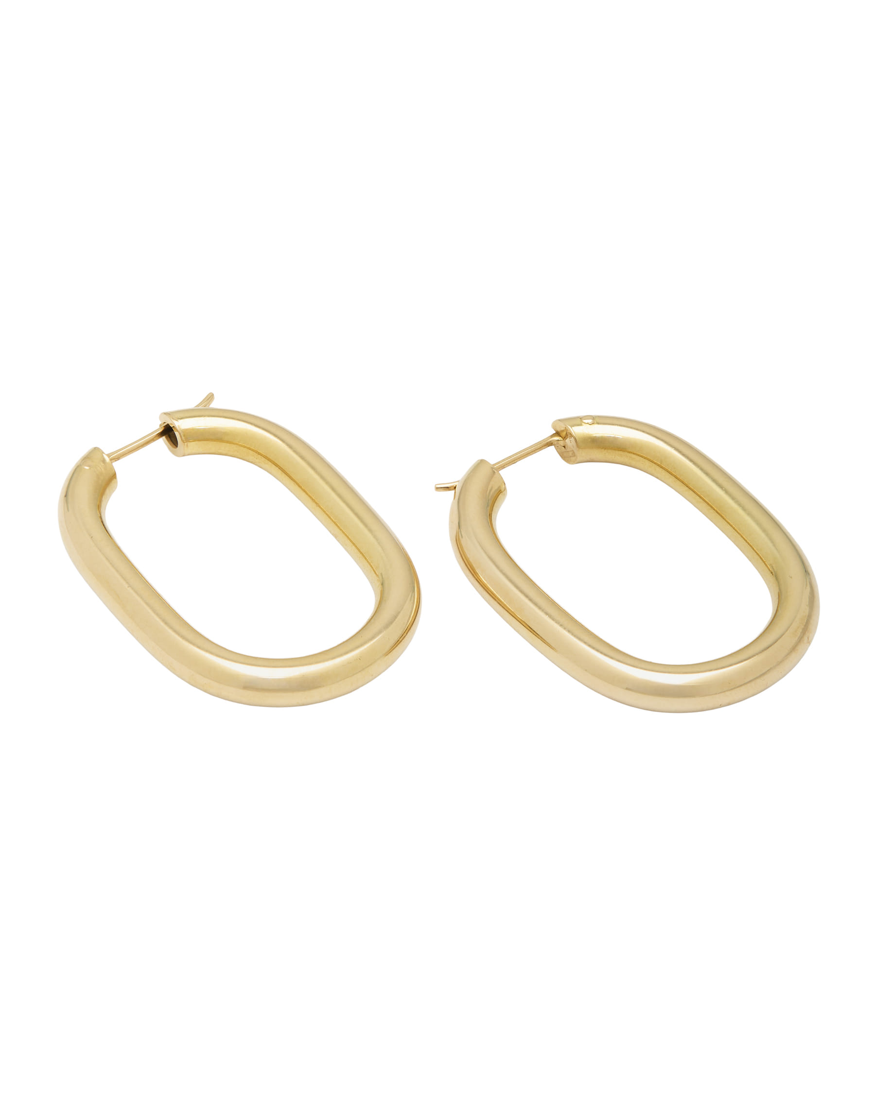 Orecchini ovali oro giallo 18 kt-2