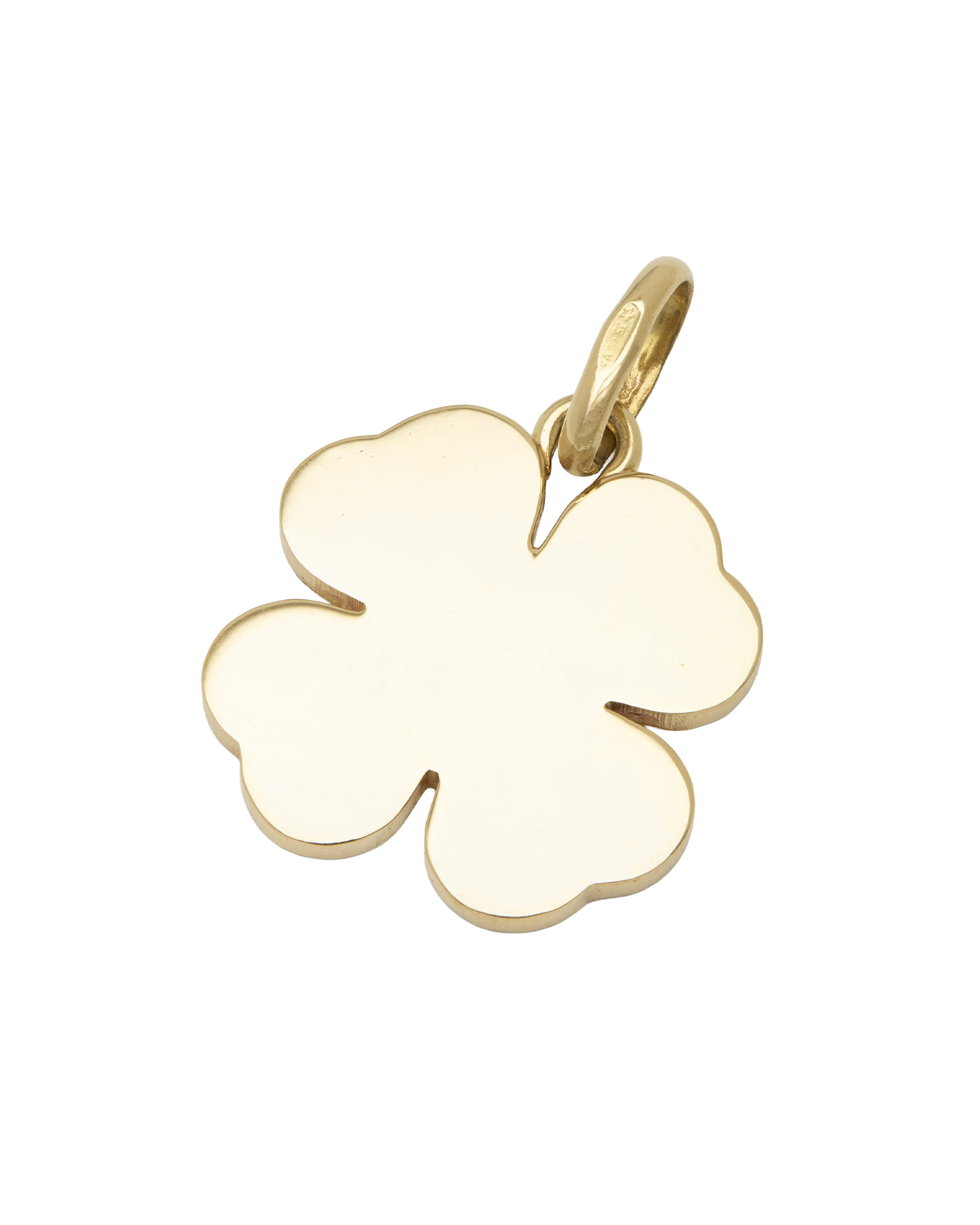 Ciondolo quadrifoglio in oro giallo 18 kt-1