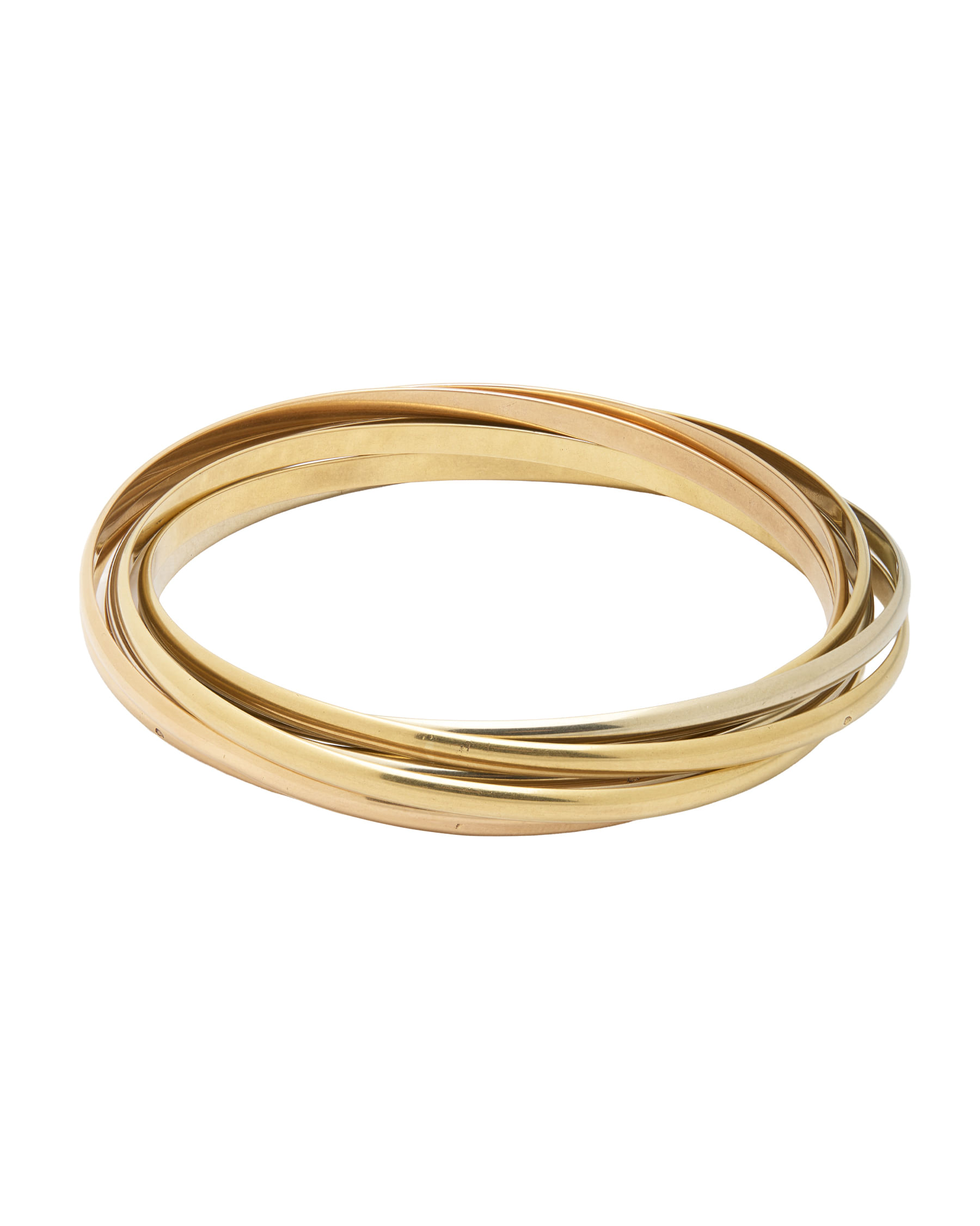 Bracciale cartier paris trinity sette cerchi in oro giallo, rosa e bianco-2