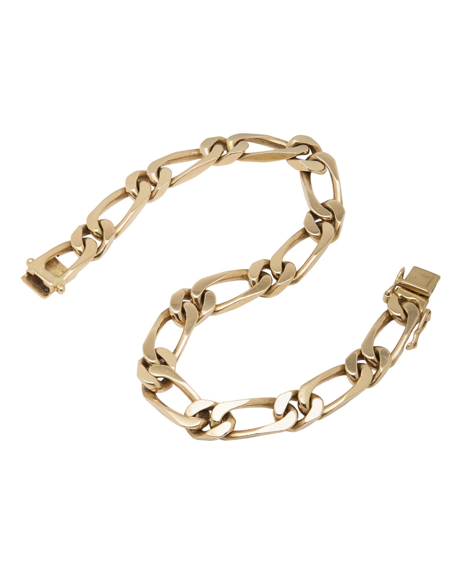 Bracciale oro rosso a maglia groumette 1+1-2