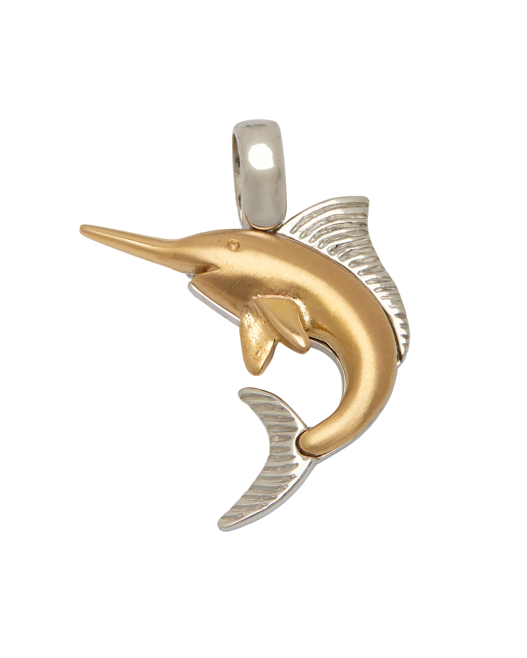 Ciondolo A Forma Di Pesce Articolato Placcato Oro 24K - Foto 7