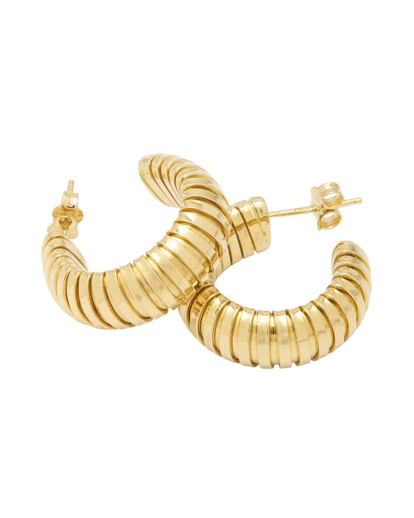 10k Oro Bianco 3mm Lucido Rotondo Tubo Orecchini Cerchio E Oro Bianco, Colore: Argento - Foto 11