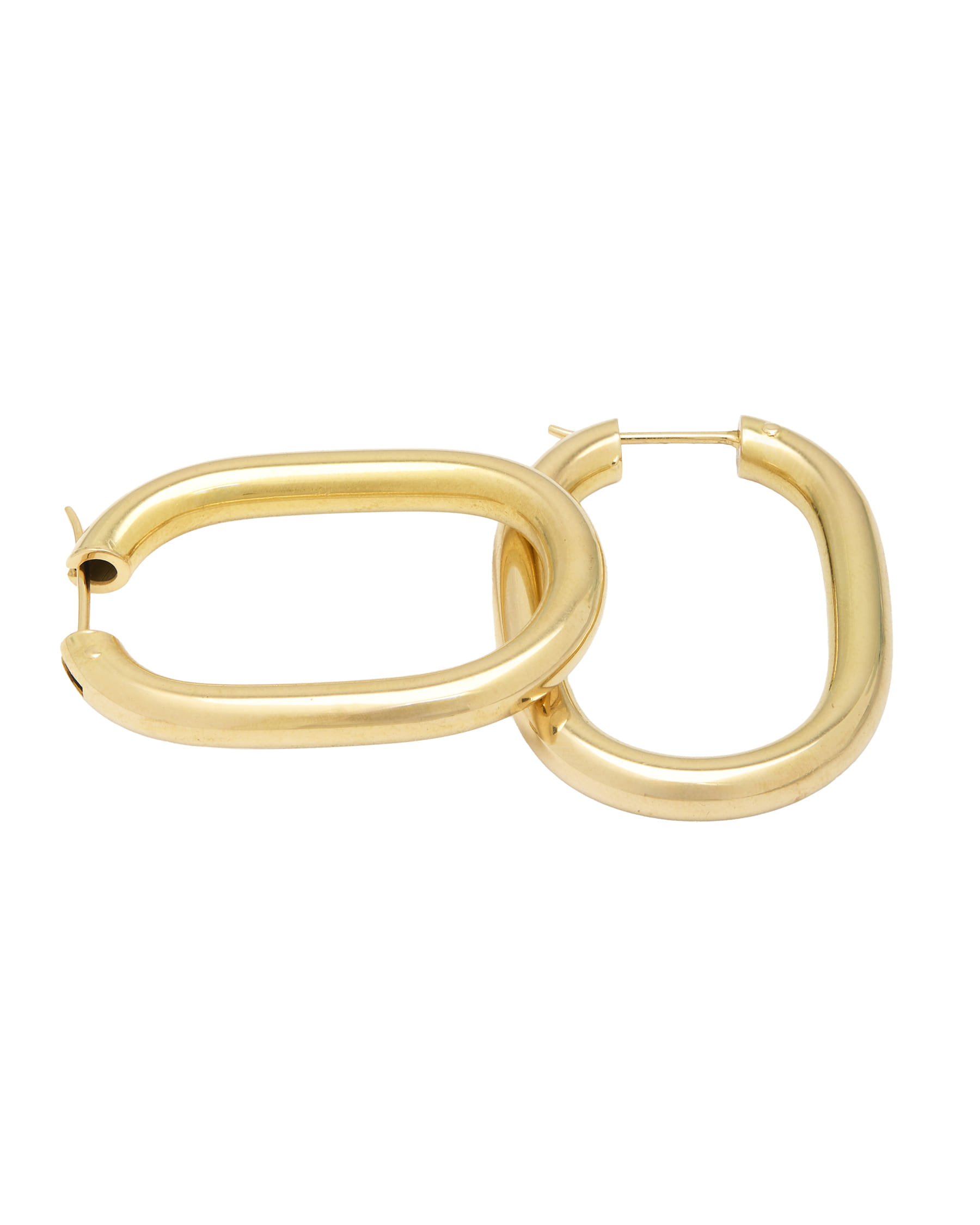 Orecchini ovali oro giallo 18 kt-1
