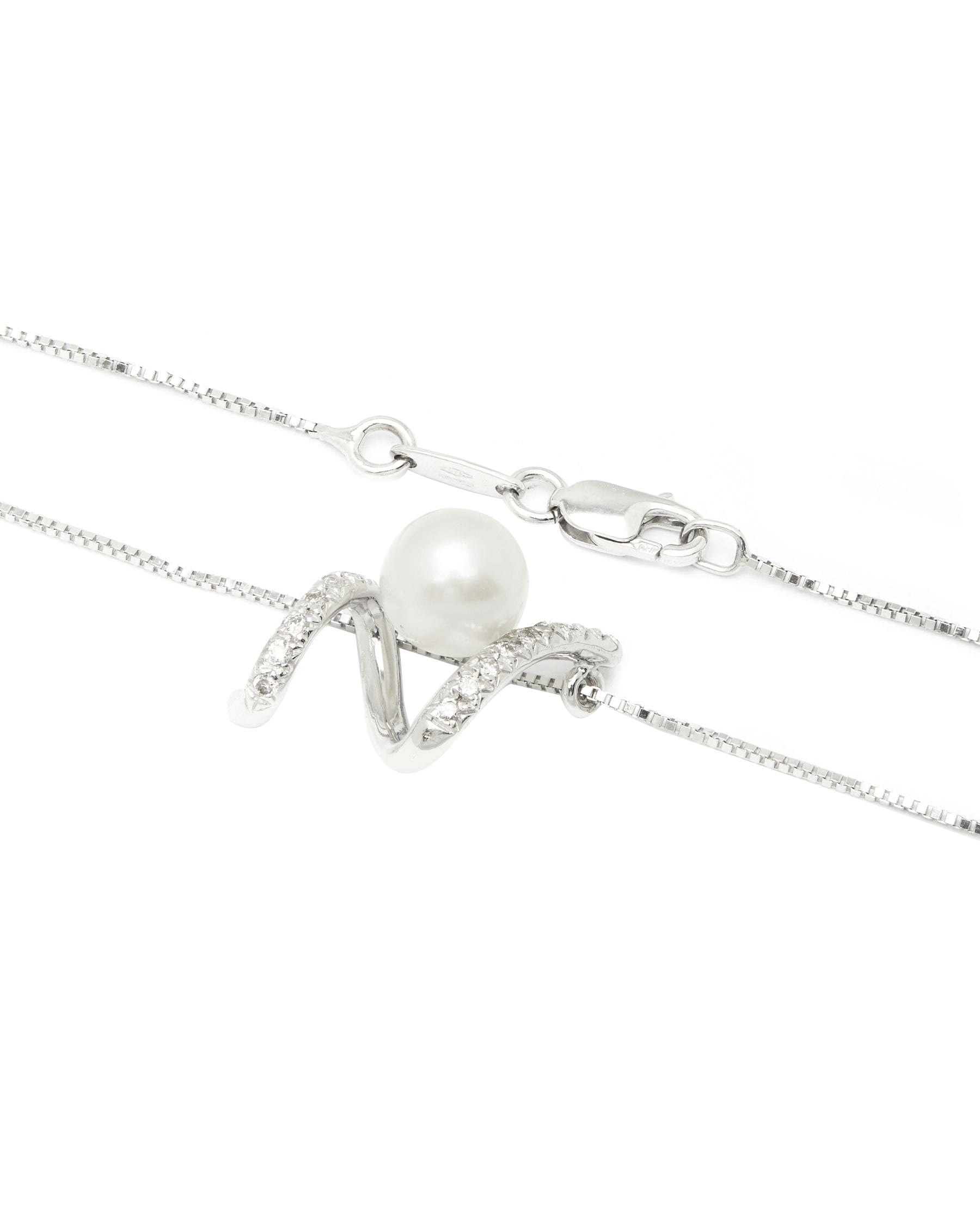 collana oro bianco con ciondolo perla e diamanti (2)