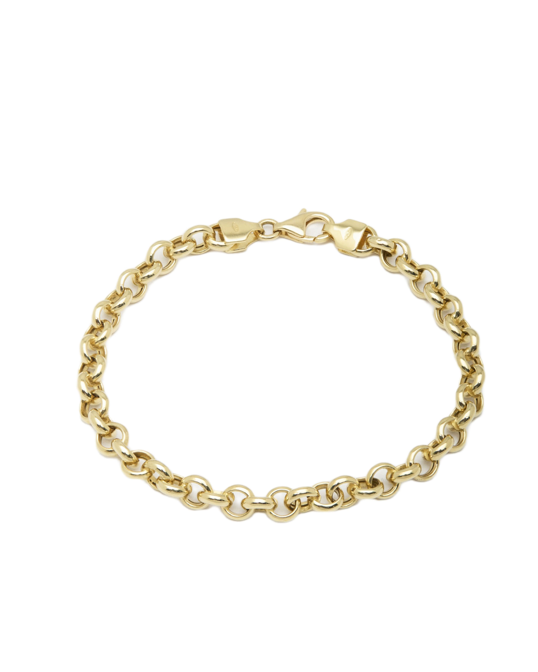 BRACCIALE ORO GIALLO 18 KT MAGLIA ROLO' MEDIA-1