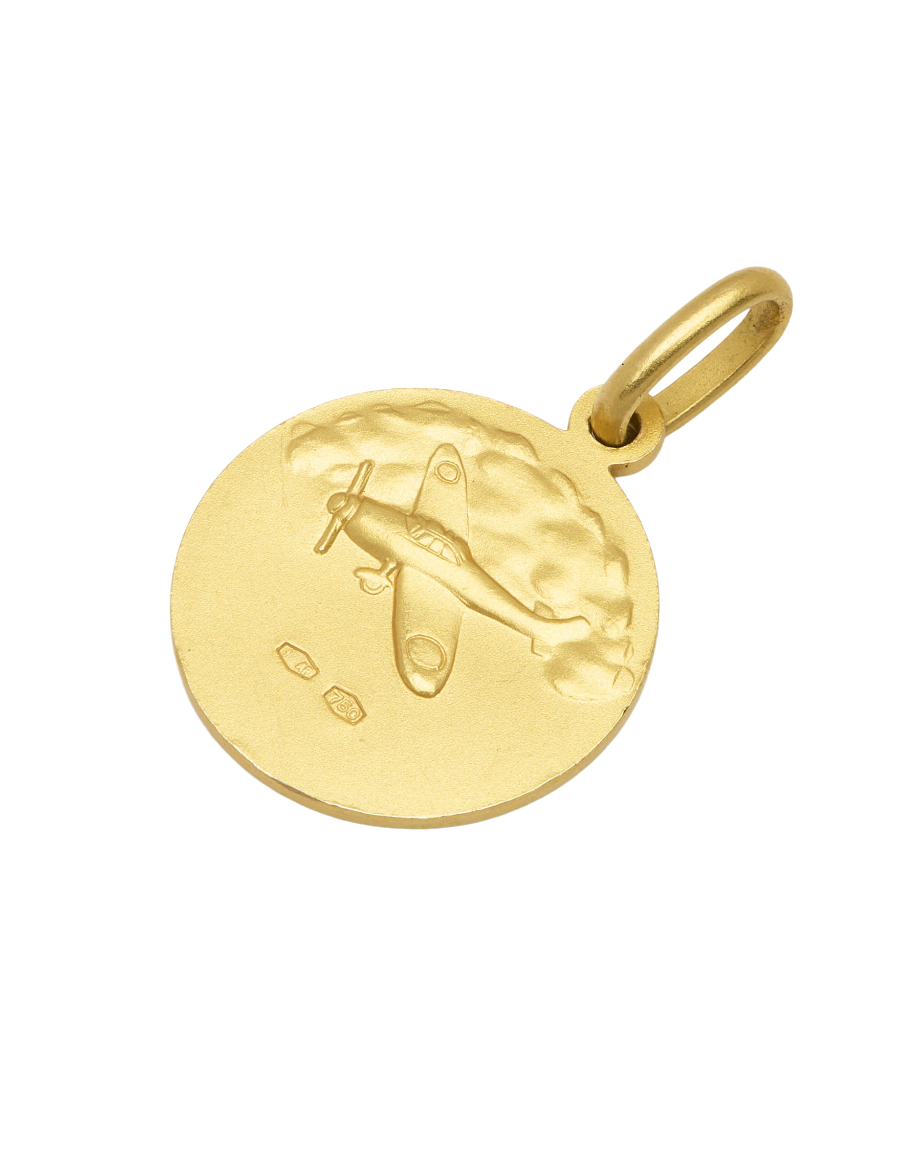 Ciondolo madonna di loreto in oro giallo 18 kt-2