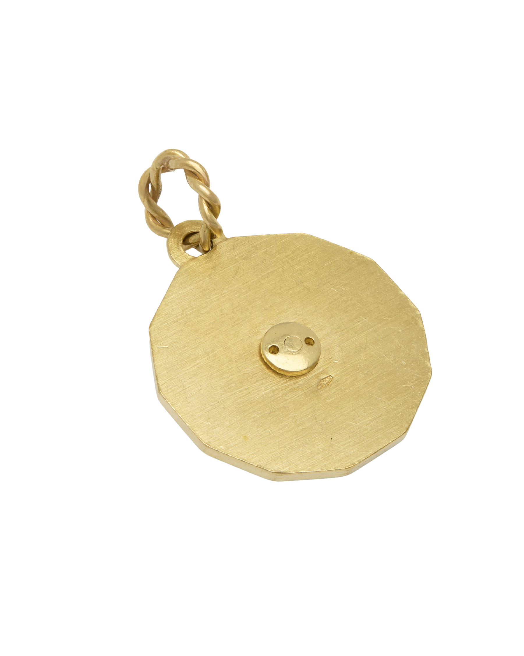 Ciondolo sole con segno zodiacale in oro giallo e bianco con diamanti-2