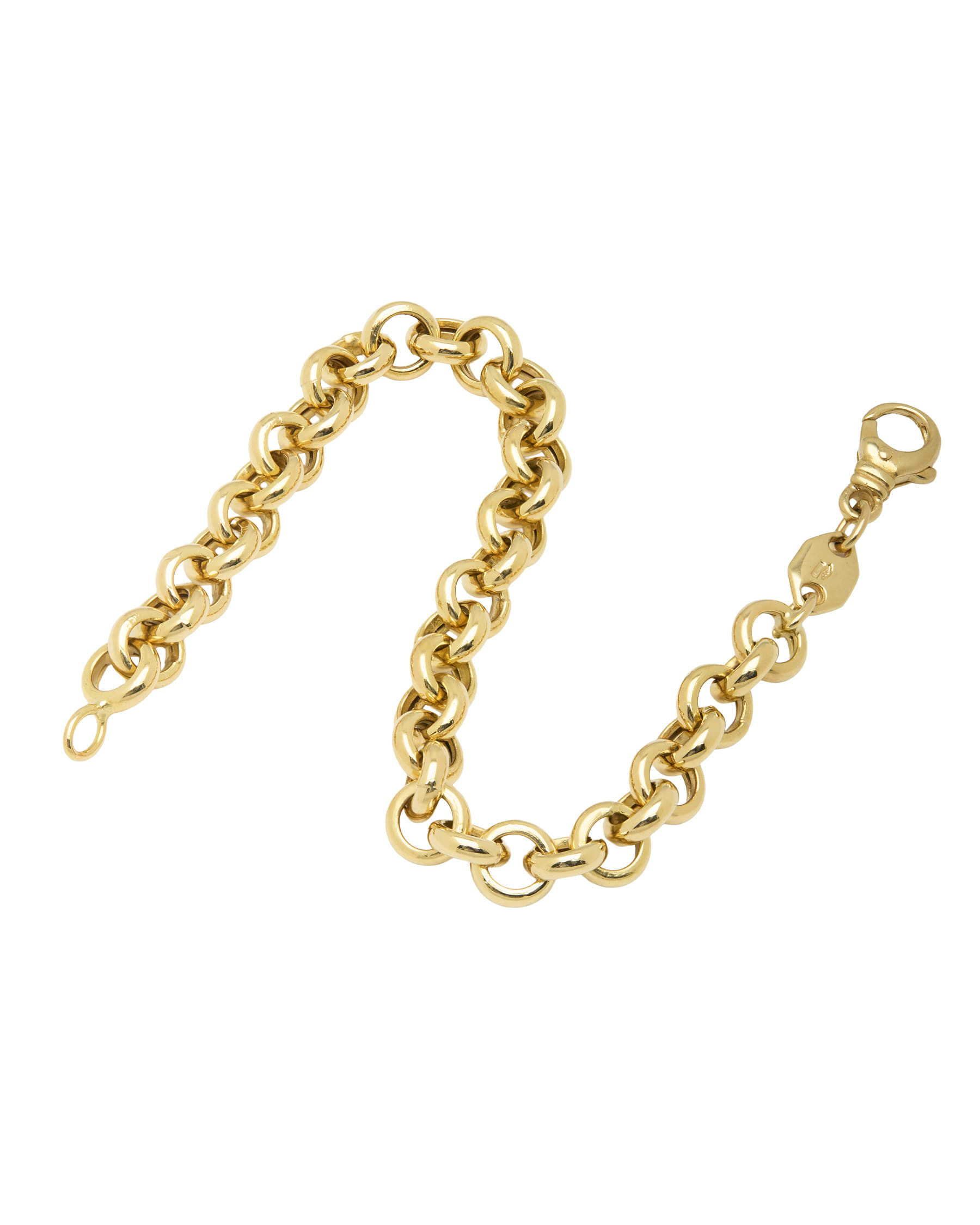 Bracciale in oro giallo maglia rolò grande-2
