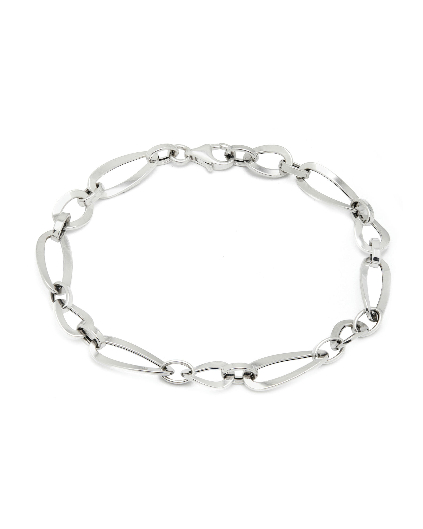 bracciale oro bianco con maglie ovali (1)