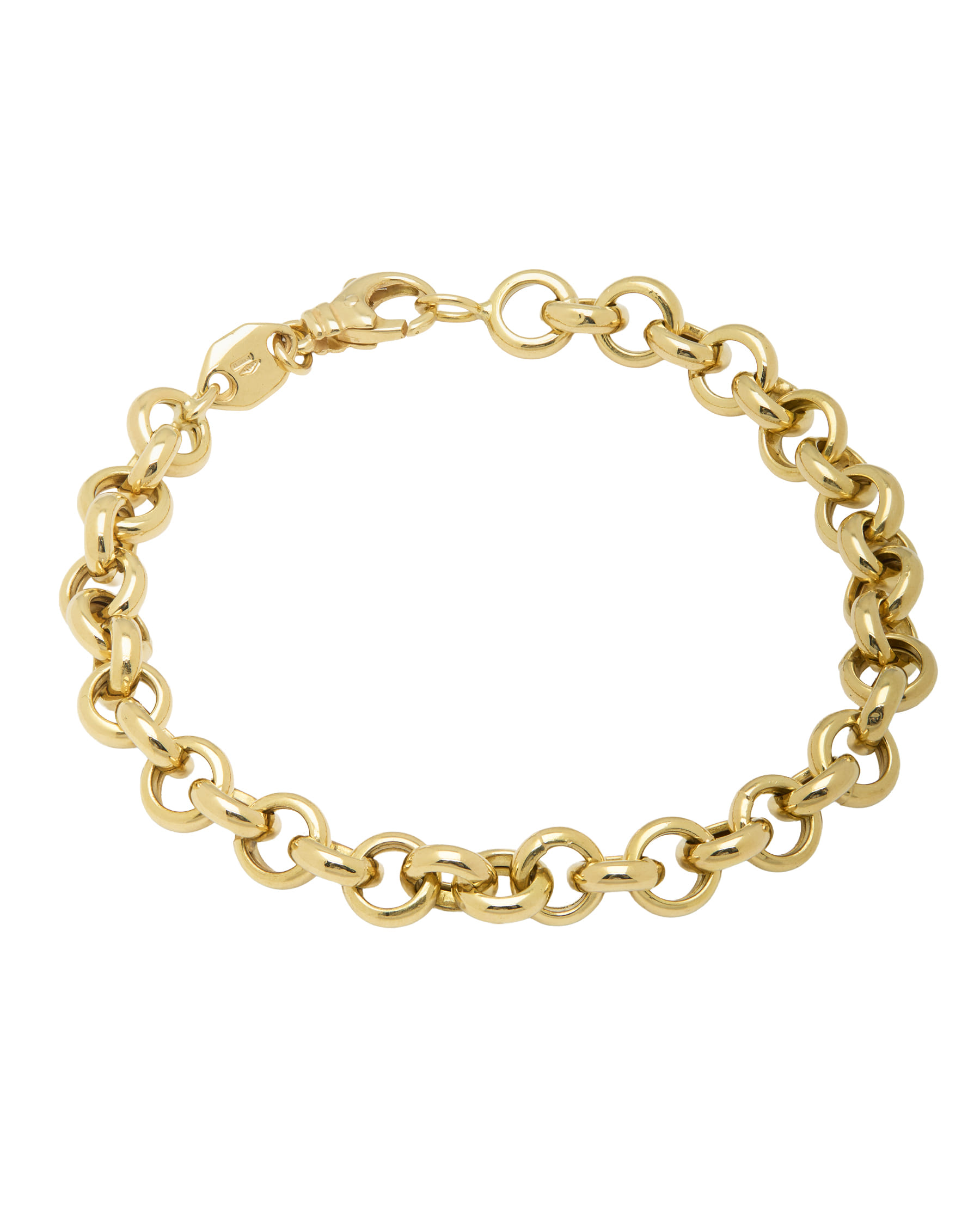 Bracciale in oro giallo maglia rolò grande-1