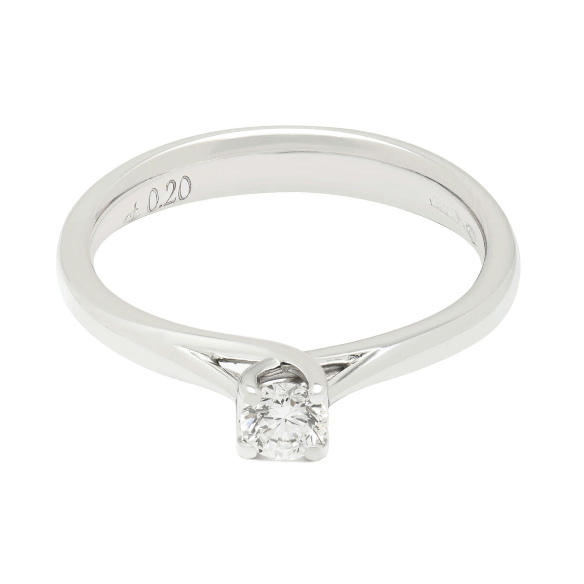 anello solitario in oro bianco con diamante 0,20 ct (3)