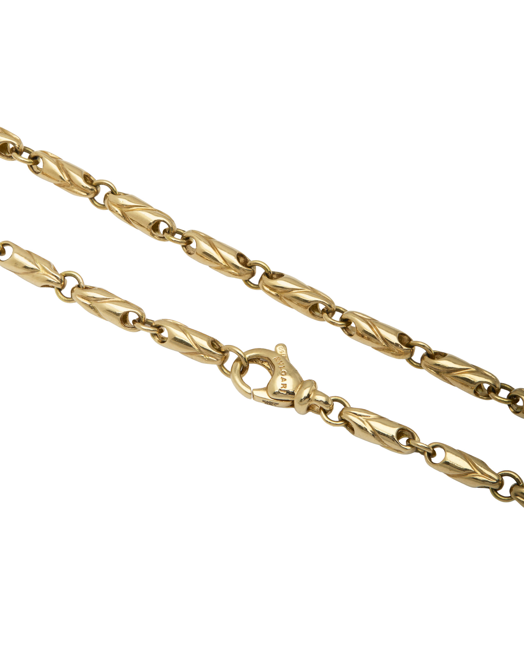 COLLANA BULGARI MAGLIA CHICCO SPIGA IN ORO GIALLO-2