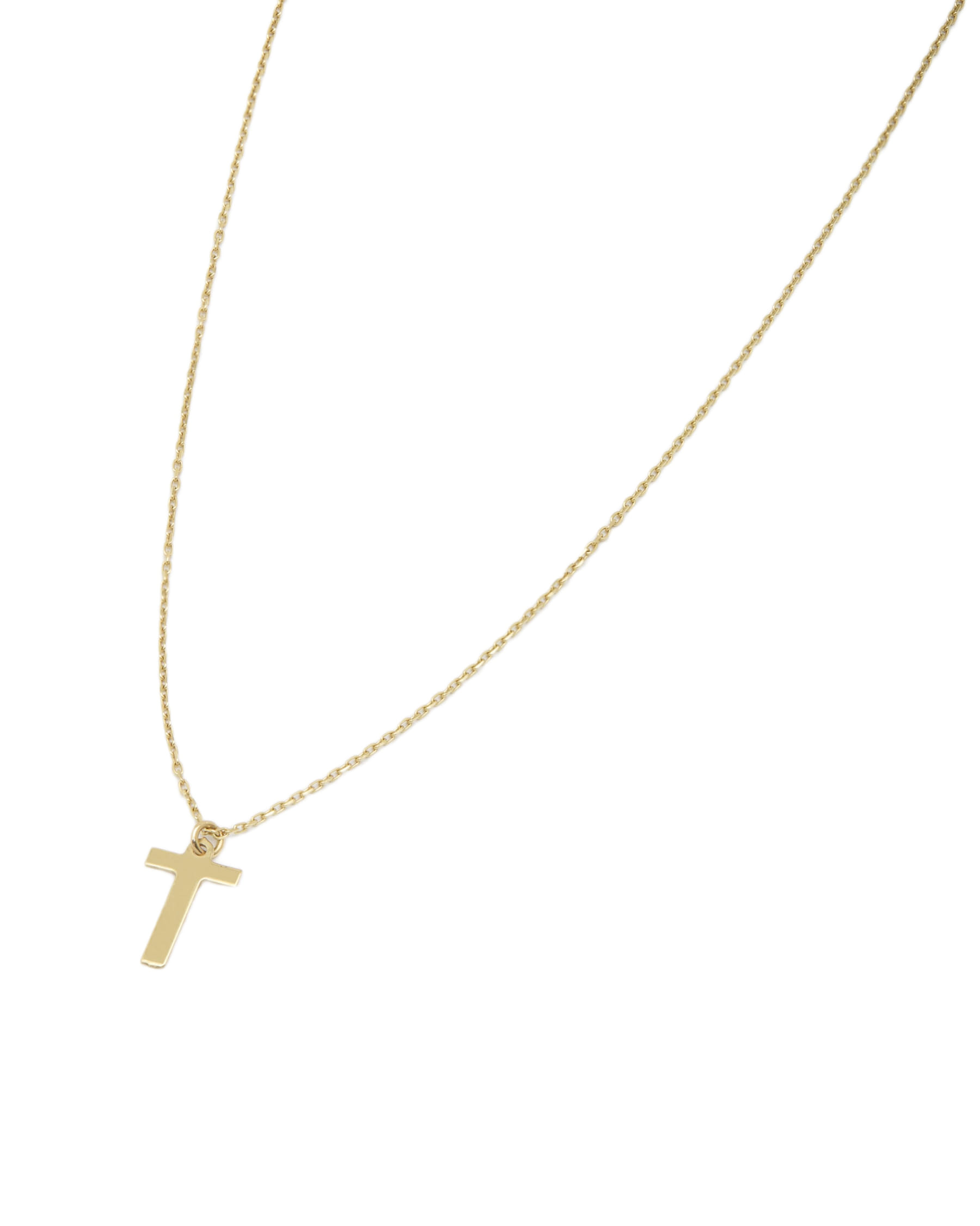 CATENINA CON CIONDOLO CROCE IN ORO GIALLO 18 KT-1