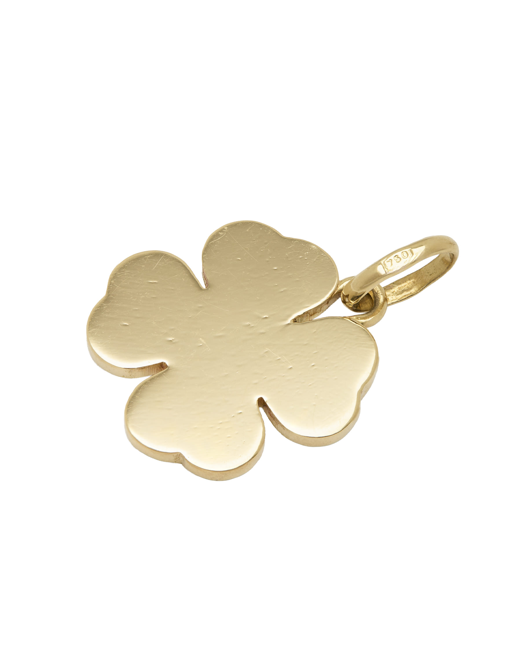 Ciondolo quadrifoglio in oro giallo 18 kt-2