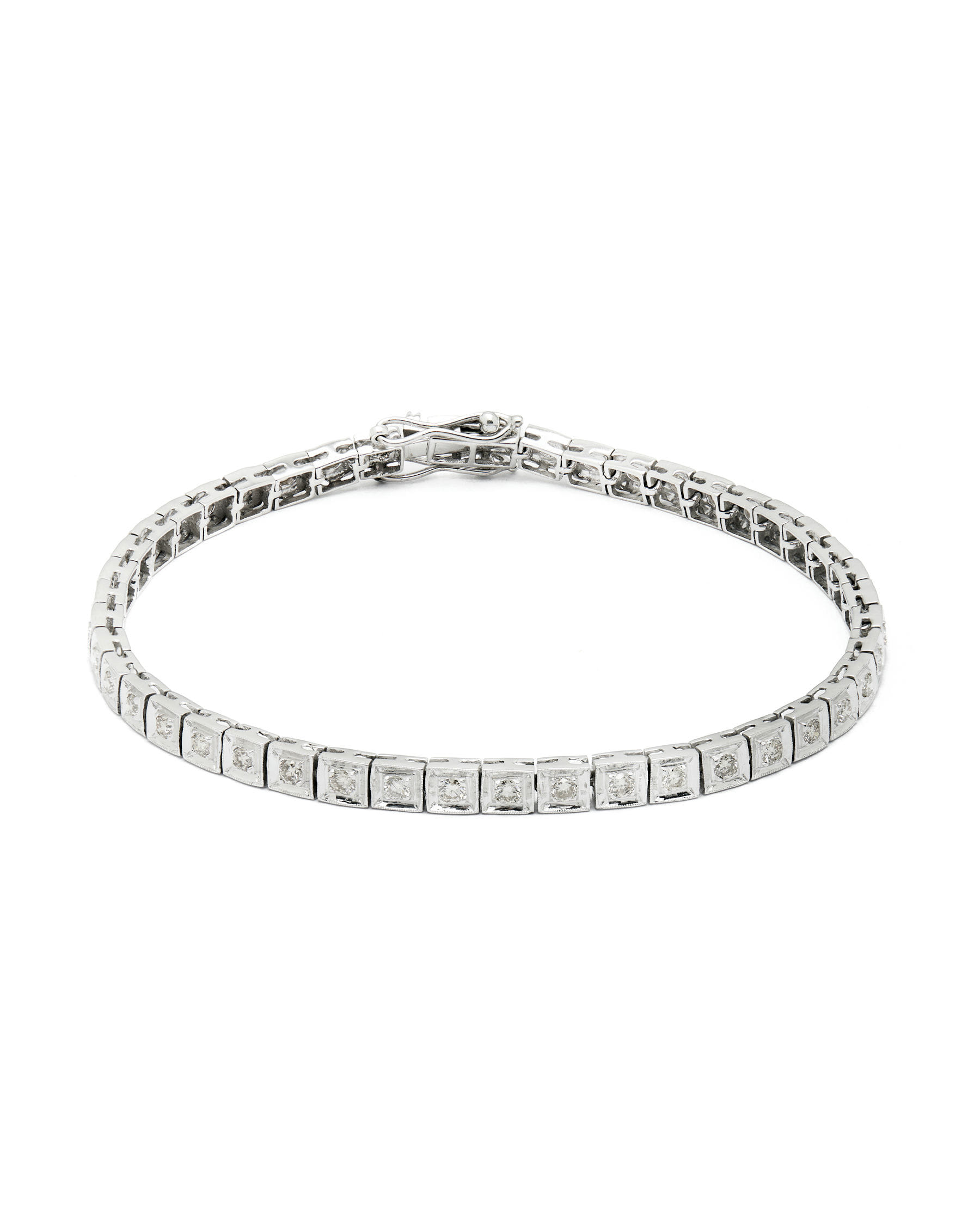 bracciale tennis in oro bianco con diamanti light brown (1)