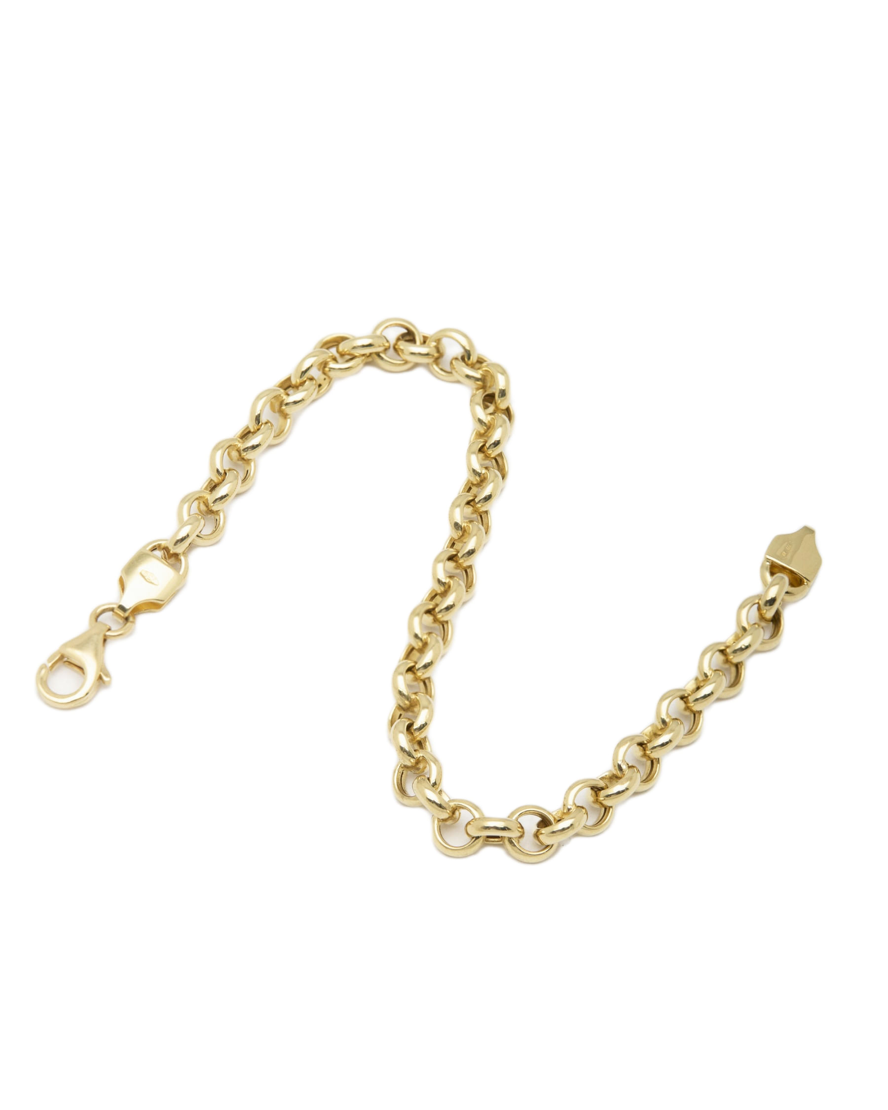 BRACCIALE ORO GIALLO 18 KT MAGLIA ROLO' MEDIA-2