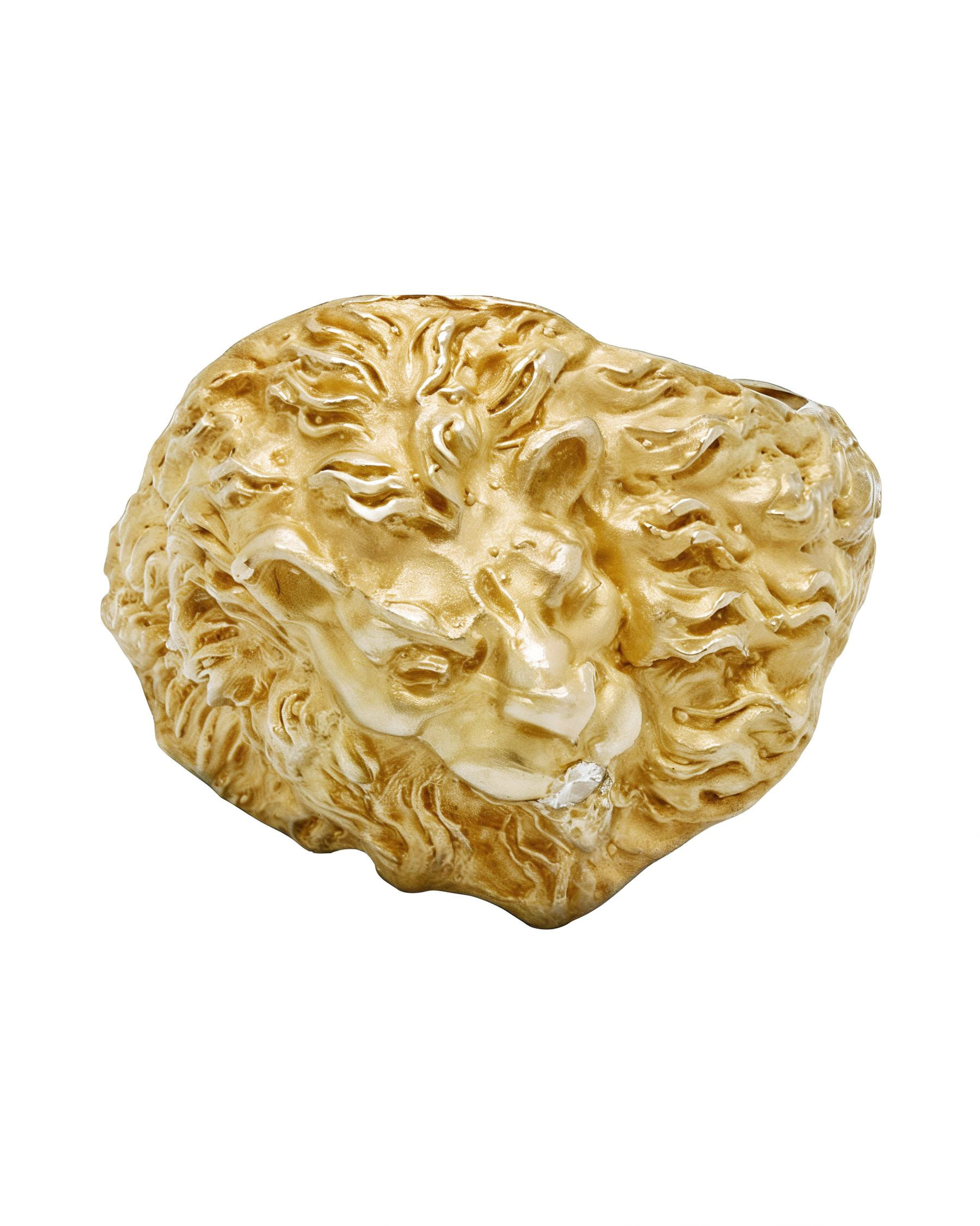Anello leone oro giallo con diamante-1