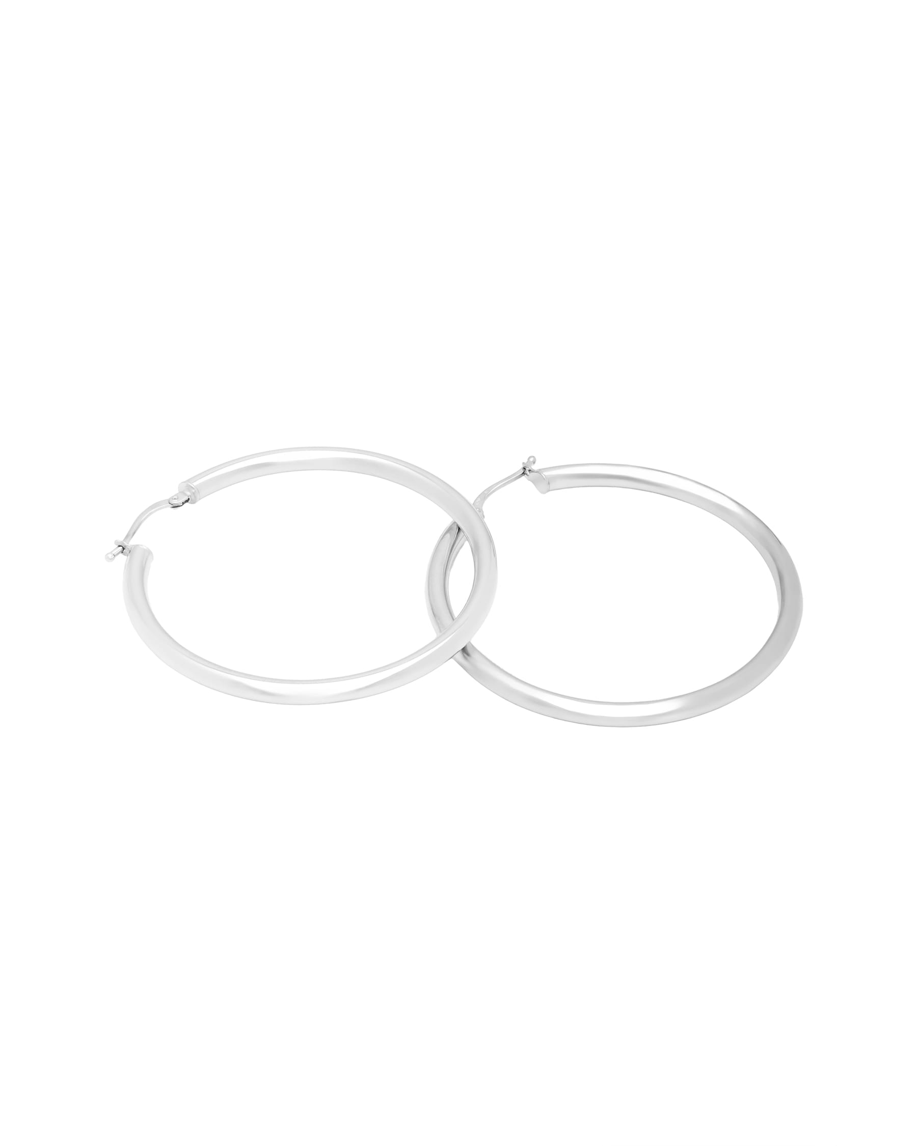 Orecchini cerchio oro bianco-1