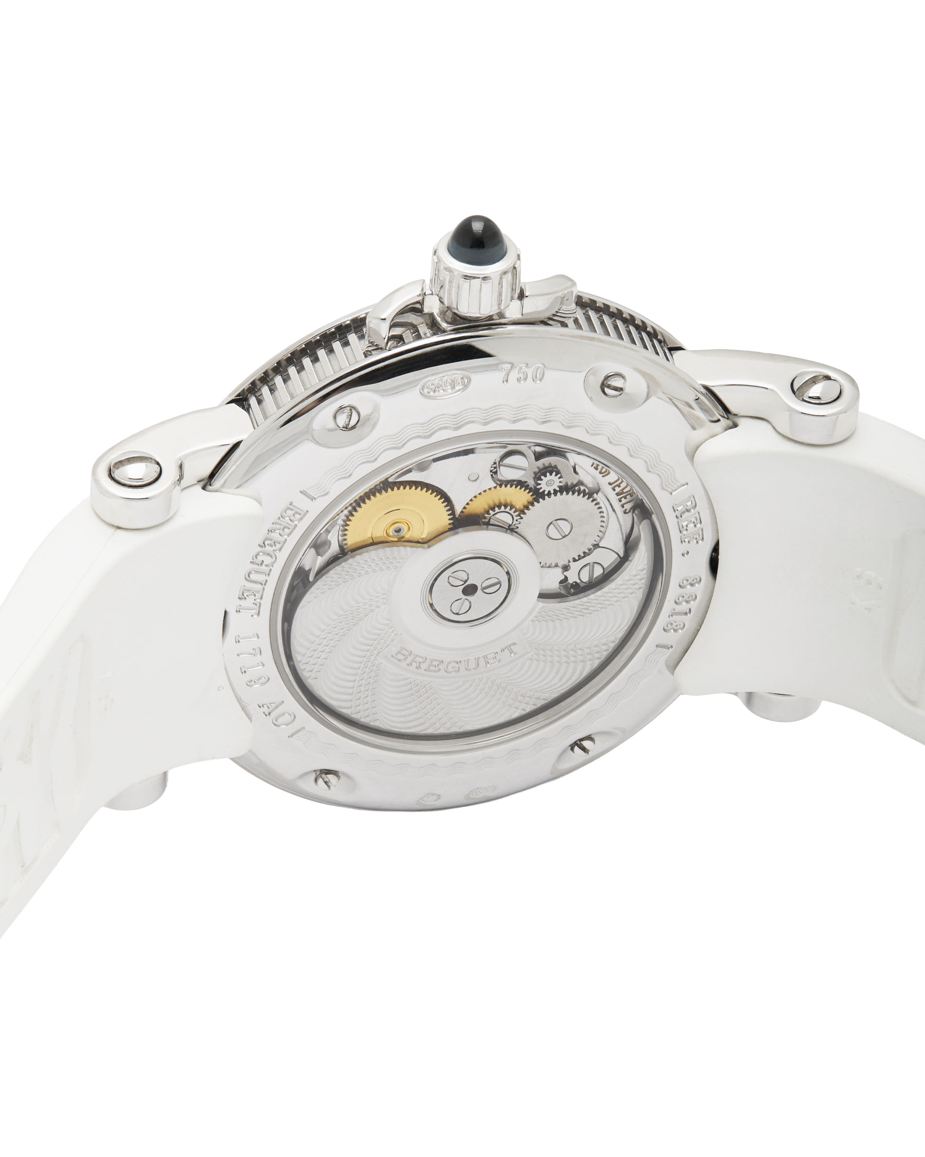 Orologio breguet mariner lady ref 8818 white gold diamonds automatic 30mm-4