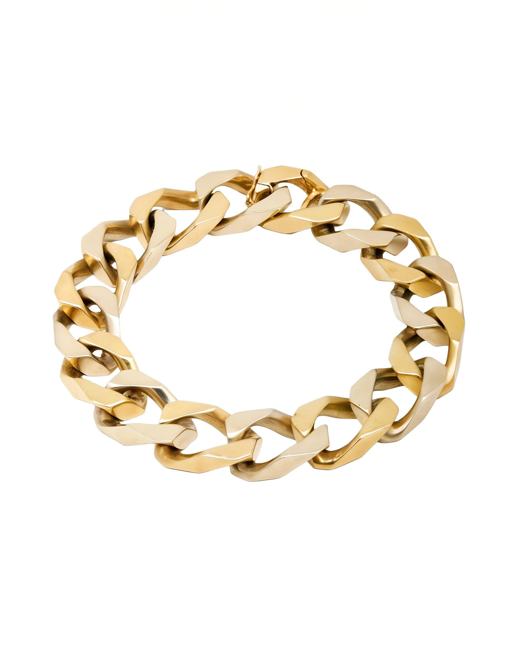 Bracciale di nicoli scola maglia groumette oro bianco e giallo-1