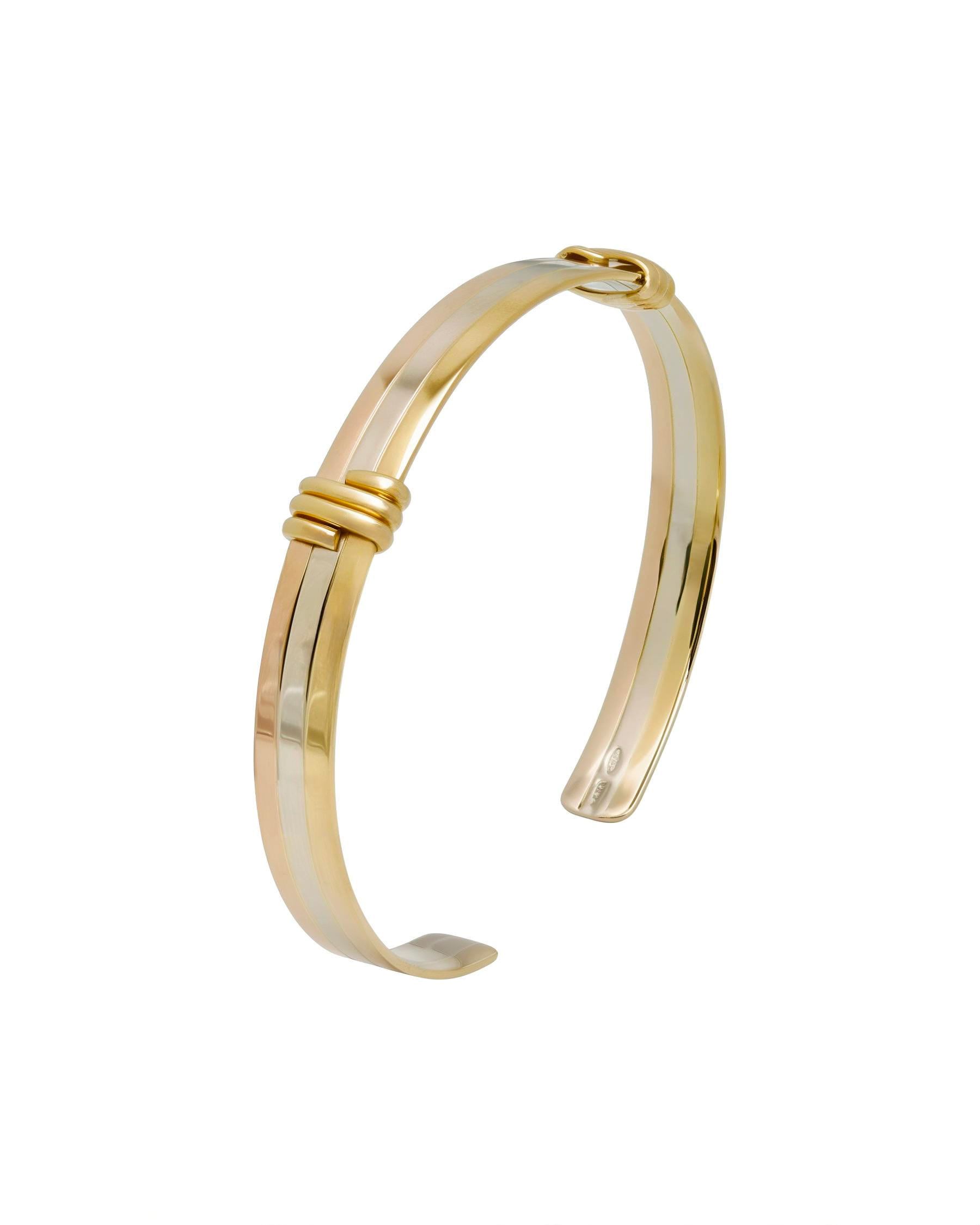 Bracciale rigido tre ori-2