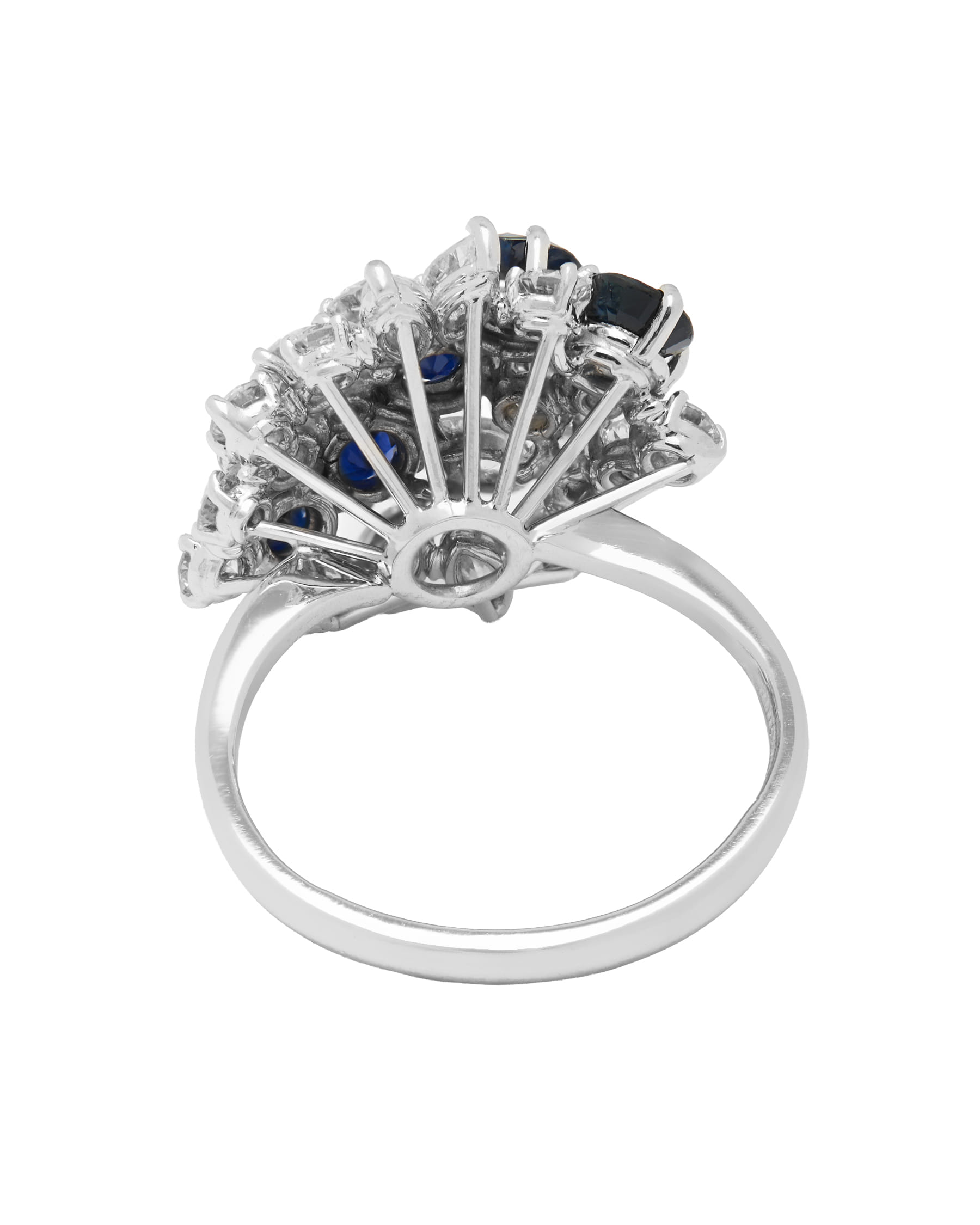 Anello di sparaciari roma con zaffiri e diamanti-3