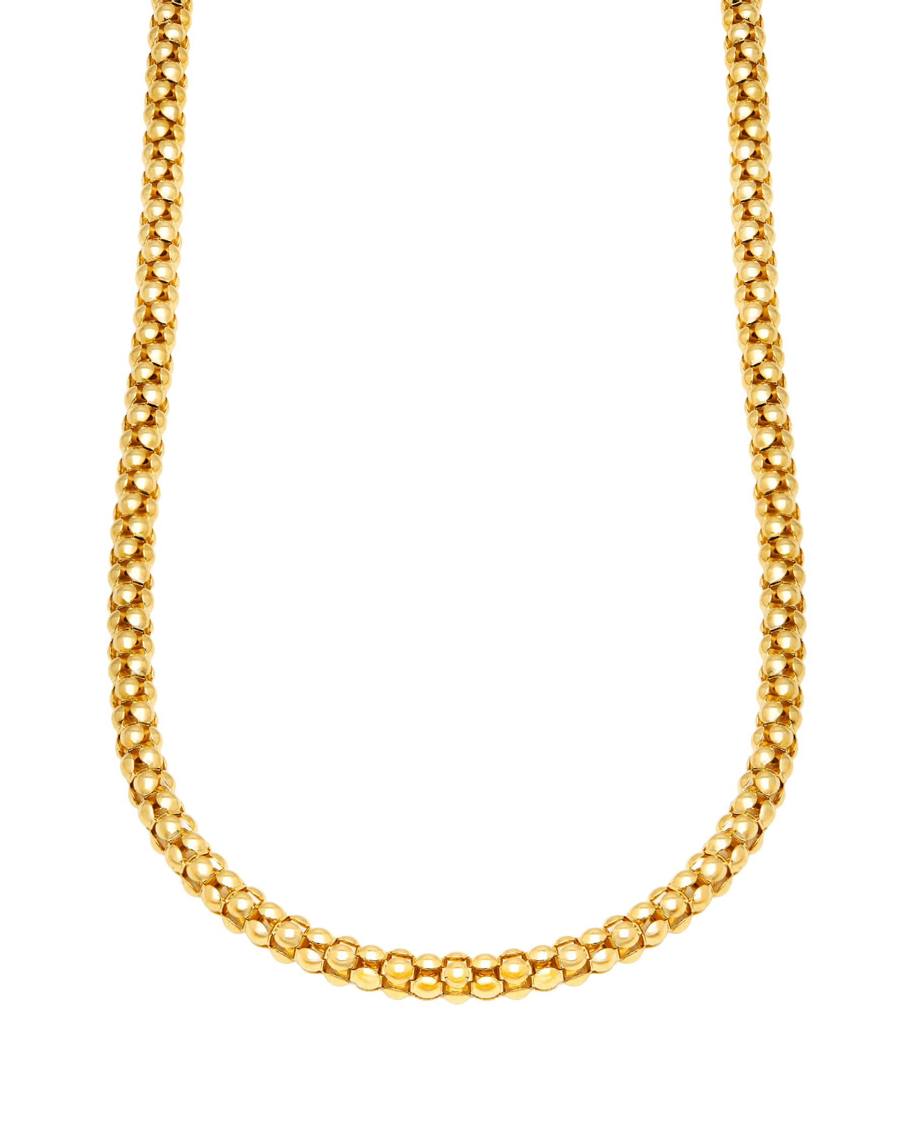 Collana chimento maglia popcorn in oro giallo 18 kt-1
