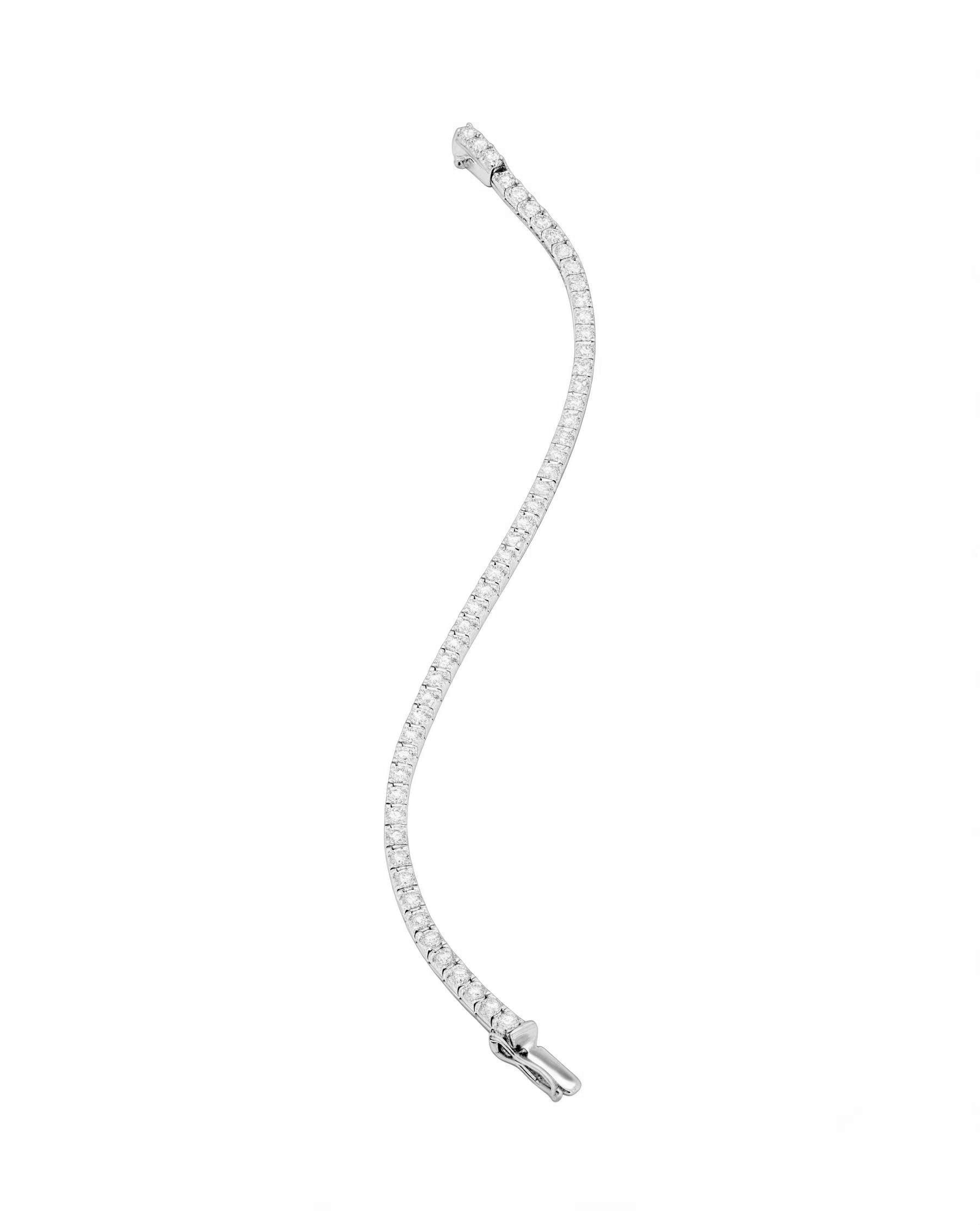 Bracciale tennis in oro bianco con diamanti 2,08 ct-2