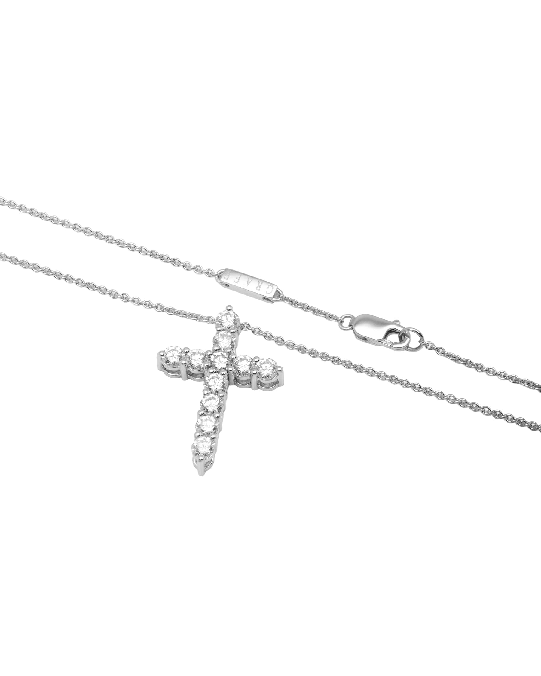 Catenina graff con ciondolo croce e diamanti-2