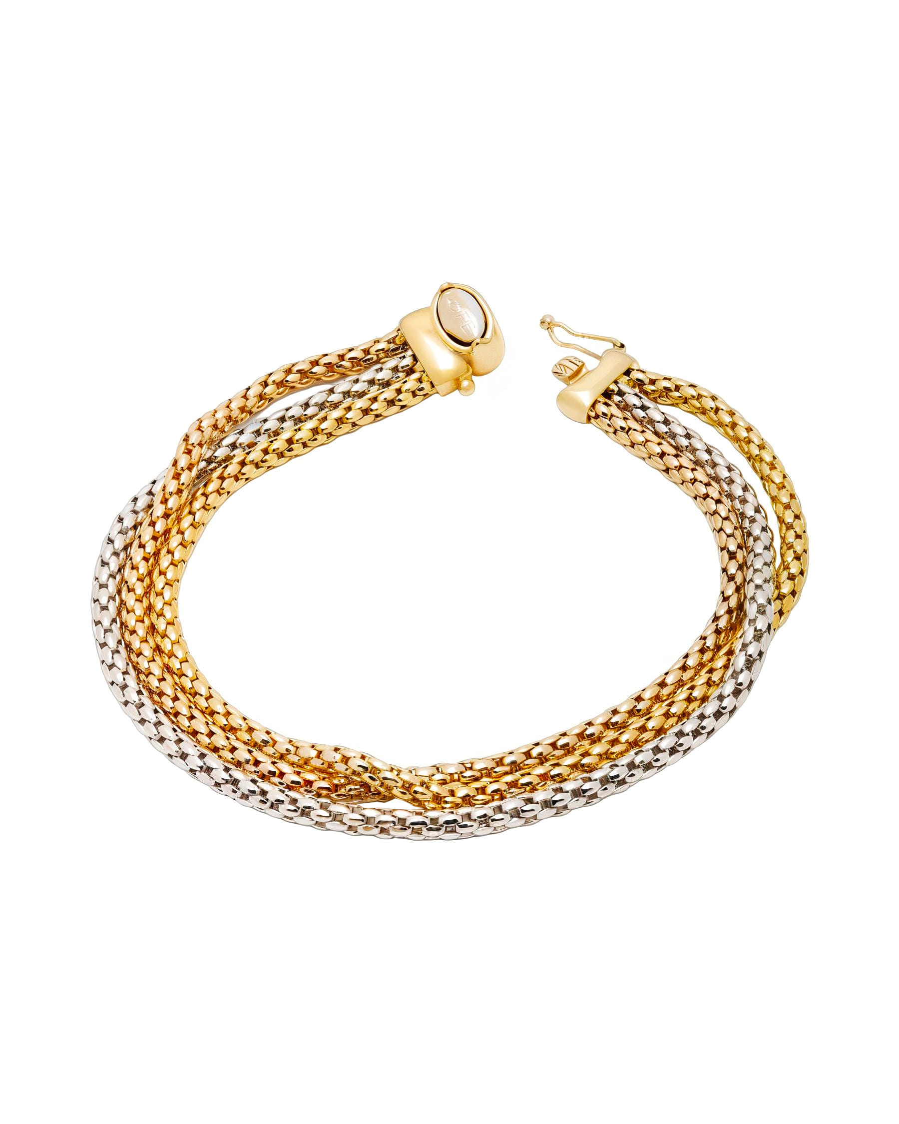 Bracciale fope tre fili tre ori-1