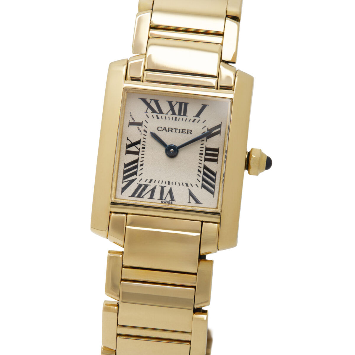 Cartier tank francaise yellow gold 18 kt ref 2385-1