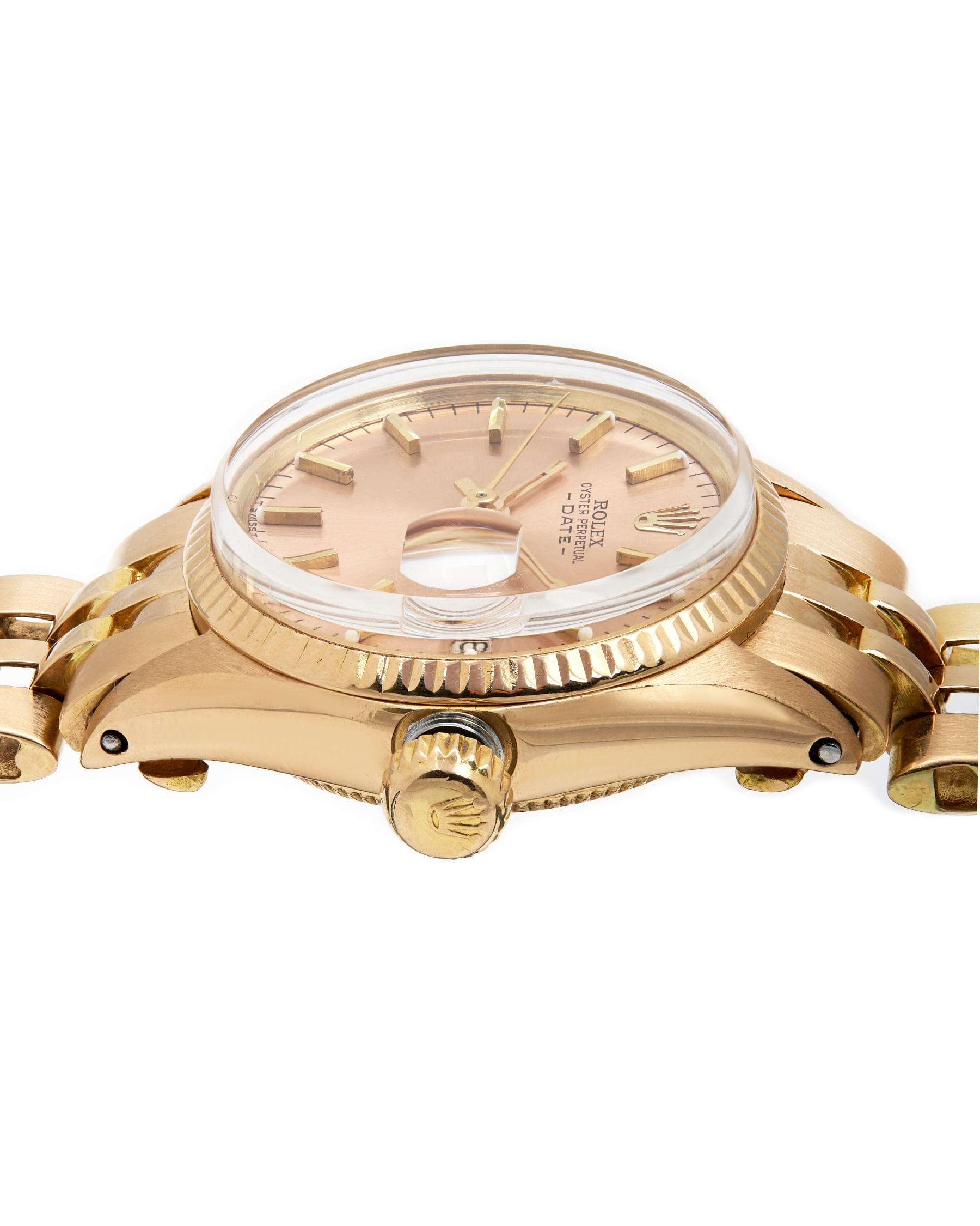 Rolex oster perpetual lady date oro rosa 18 kt 26 mm ref 6517-4