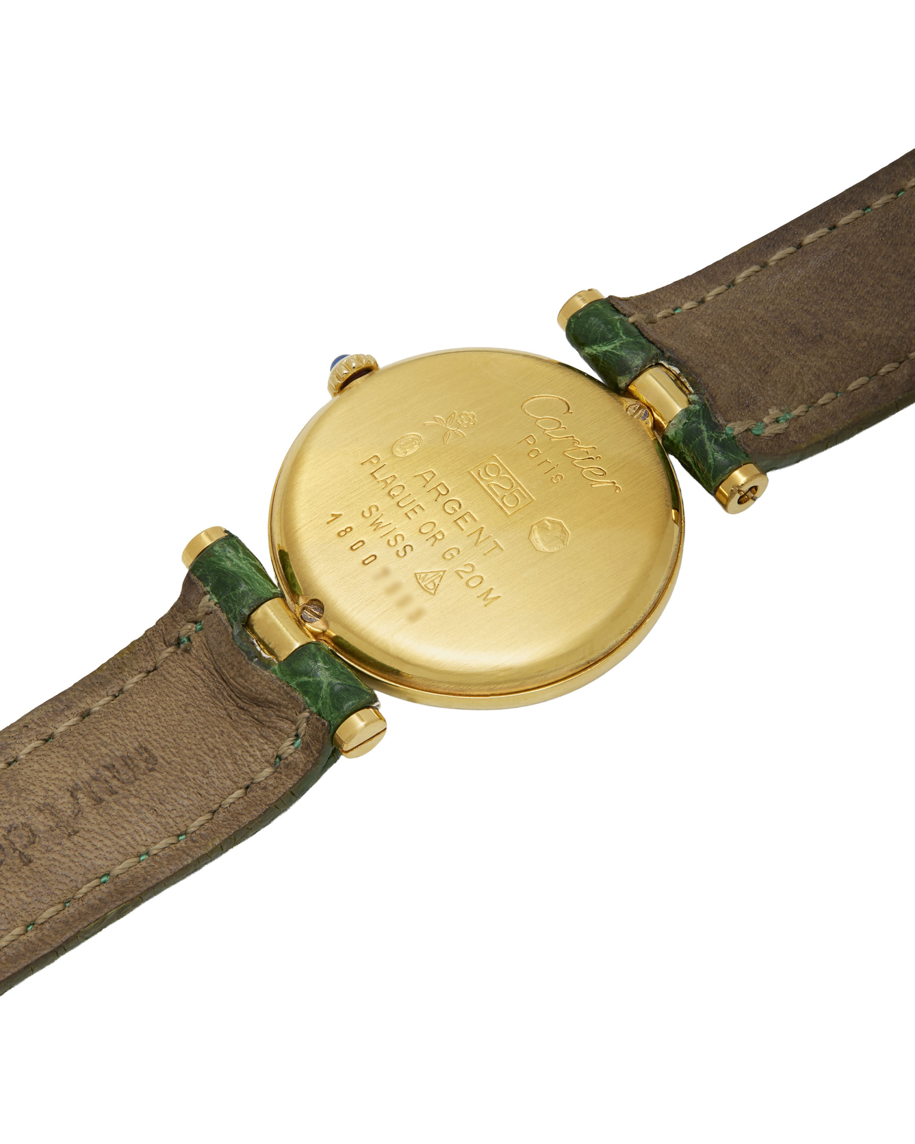 Cartier vermeil must de cartier 24mm quartz ref 1800-5