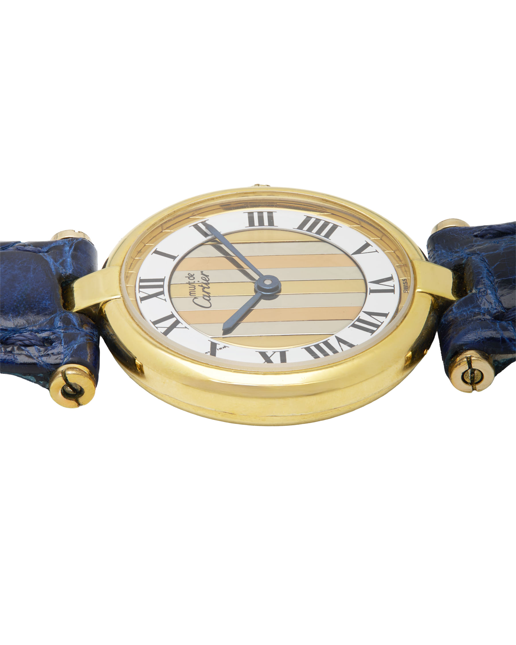 Cartier vendome must de cartier vermeil quartz 24 trinity color dial-3