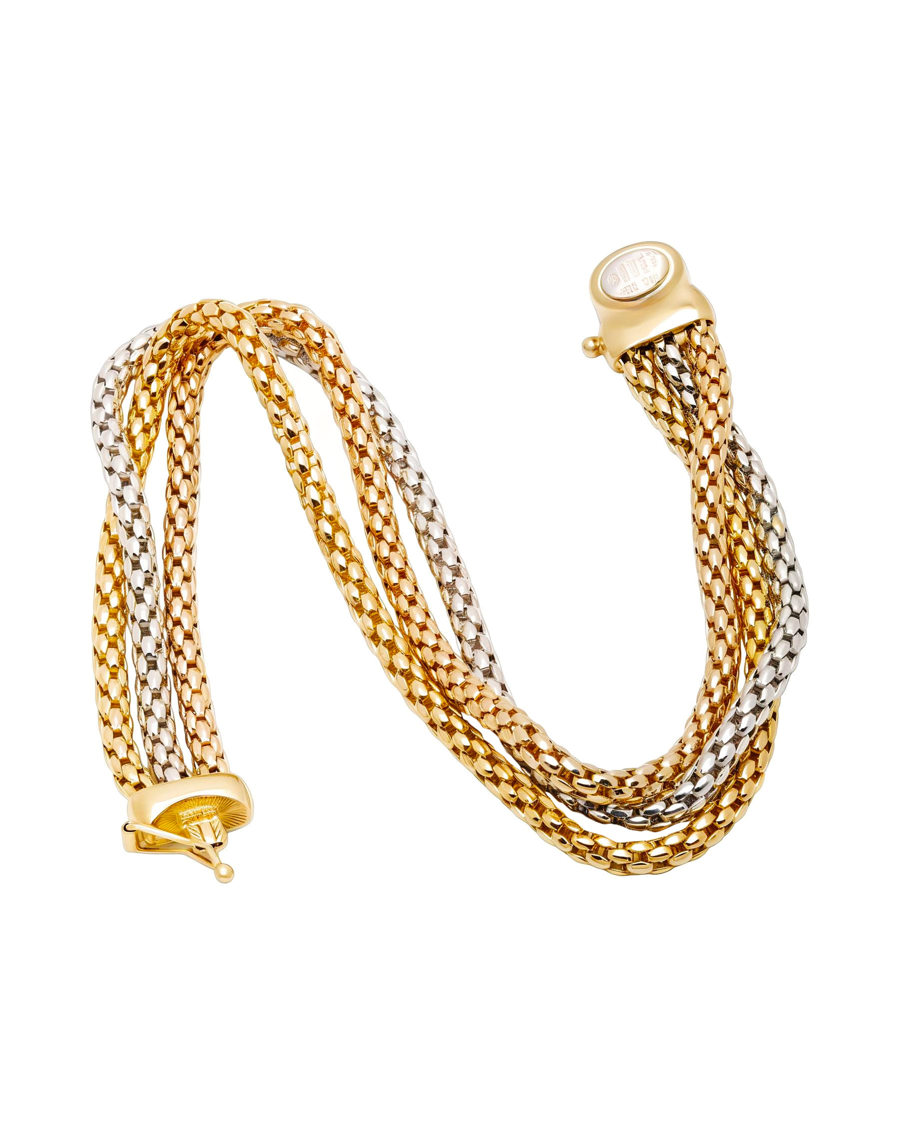 Bracciale fope tre fili tre ori-2
