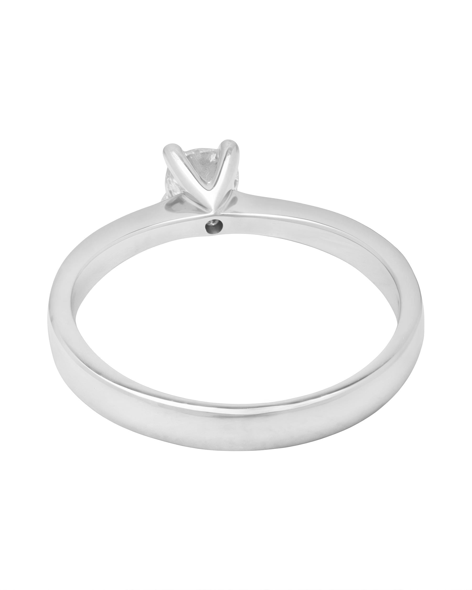 Anello solitario leopizzo in oro bianco con diamante 0,30 ct-3