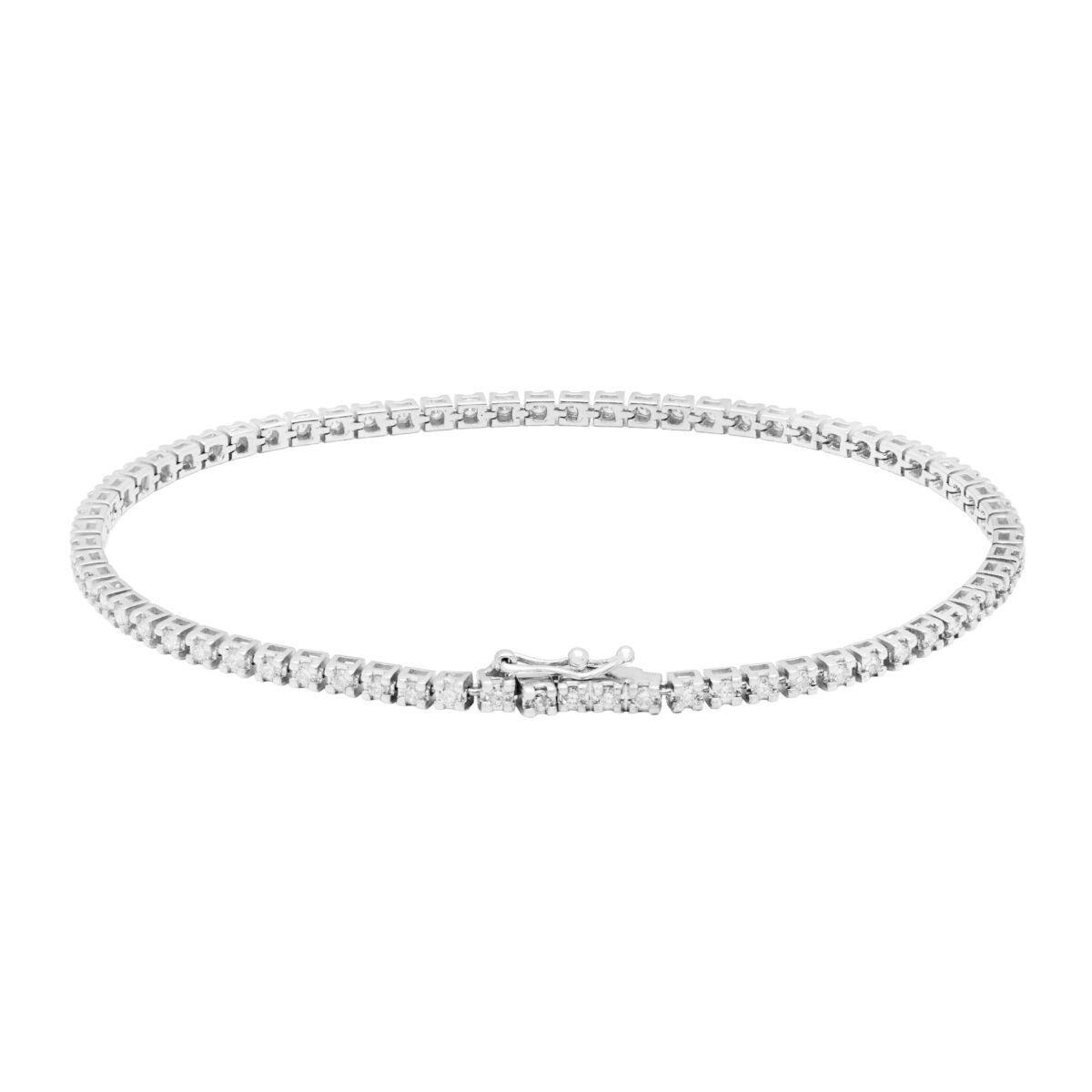 Tennis oro bianco con diamanti 1,38ct-1
