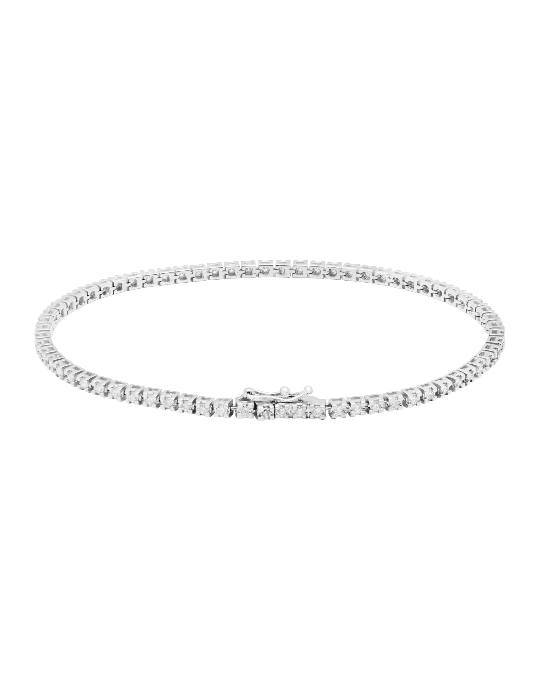 Tennis oro bianco con diamanti 1,38ct-1