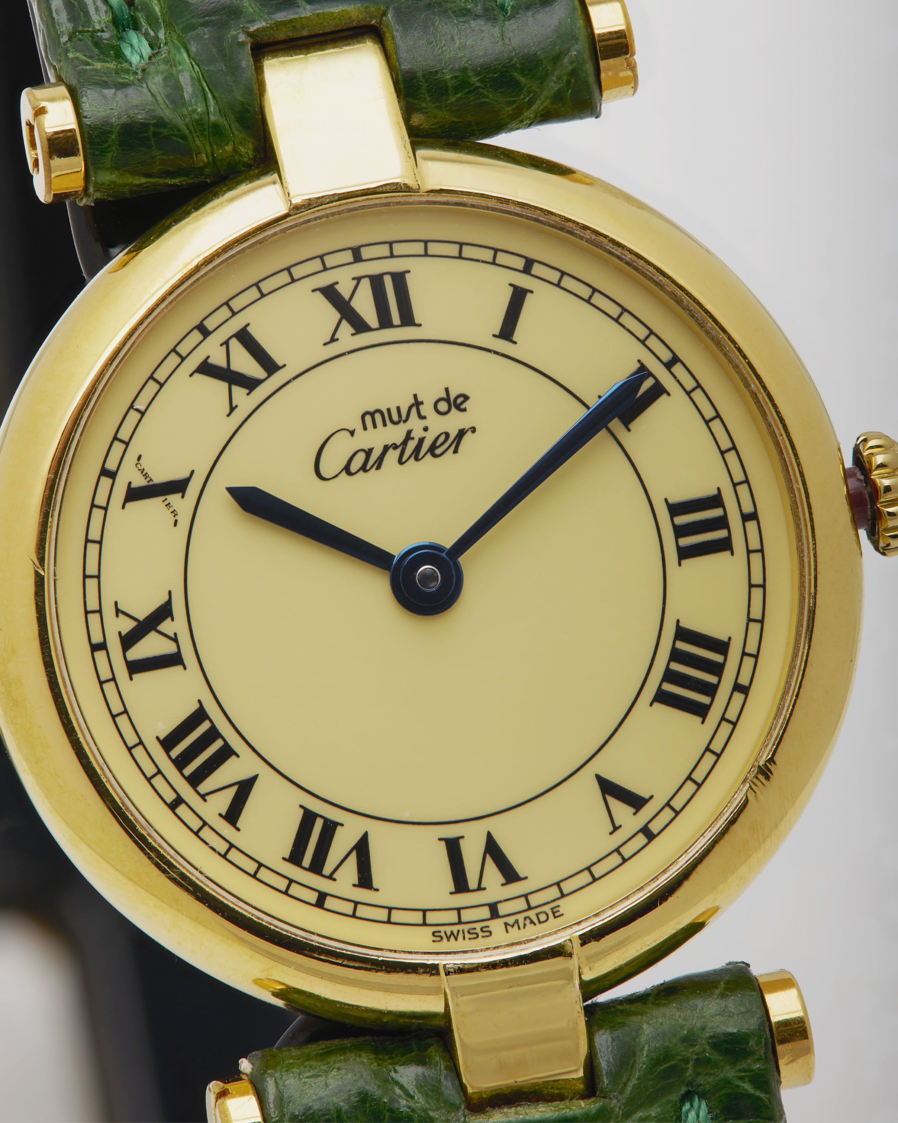 Cartier vermeil must de cartier 24mm quartz ref 1800-2