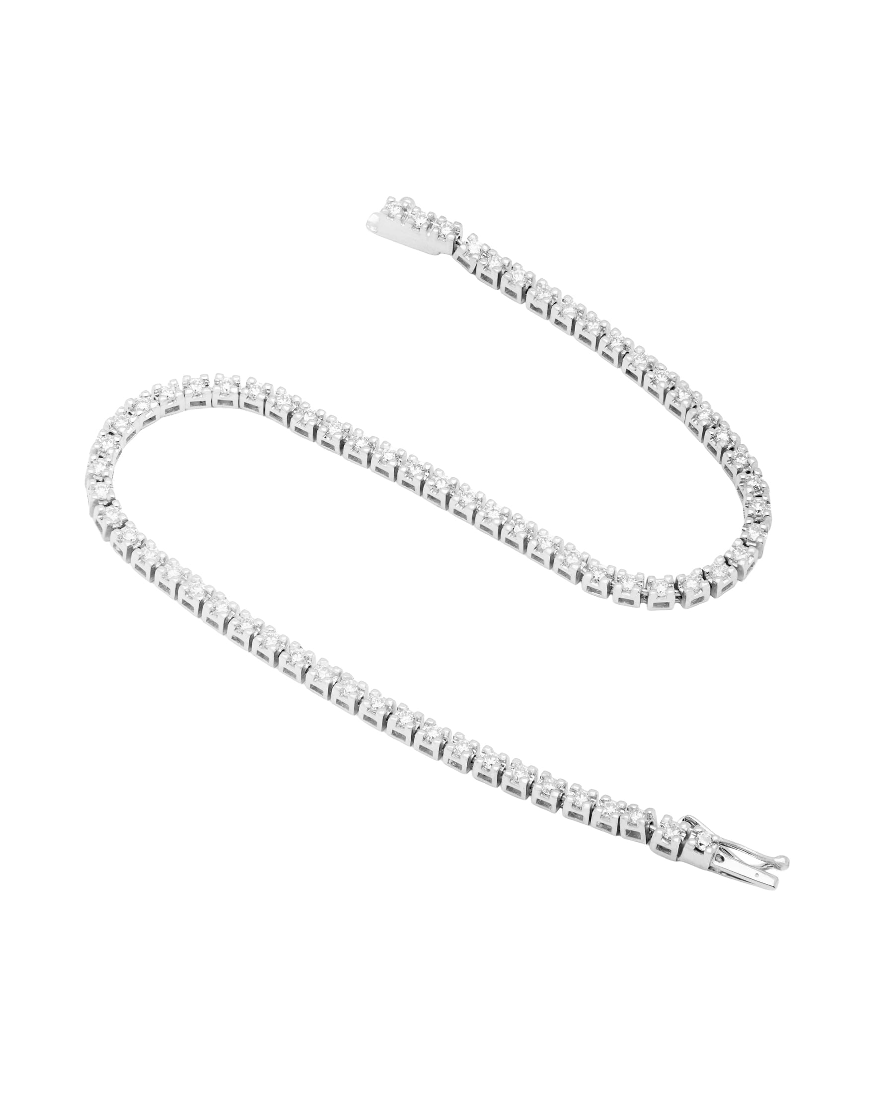 Tennis oro bianco con diamanti 1,38ct-2