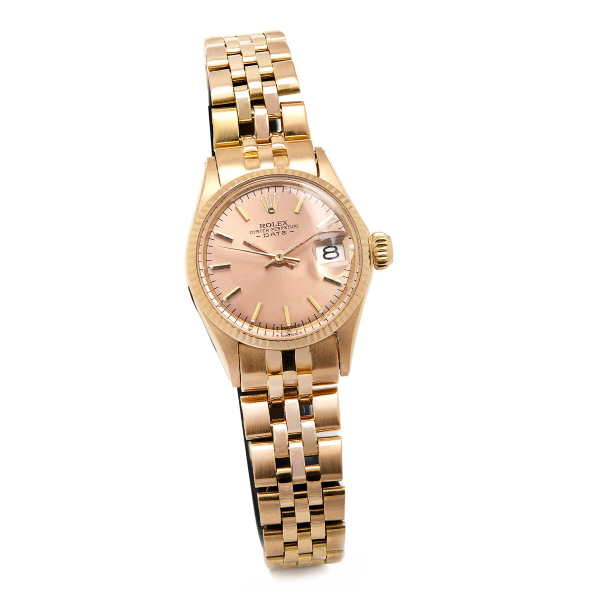 Rolex oster perpetual lady date oro rosa 18 kt 26 mm ref 6517-1