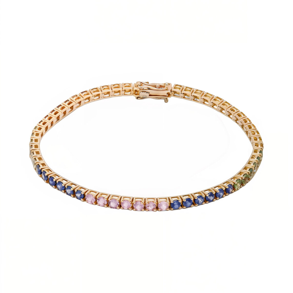 Bracciale tennis zaffiri multicolor rainbow-1