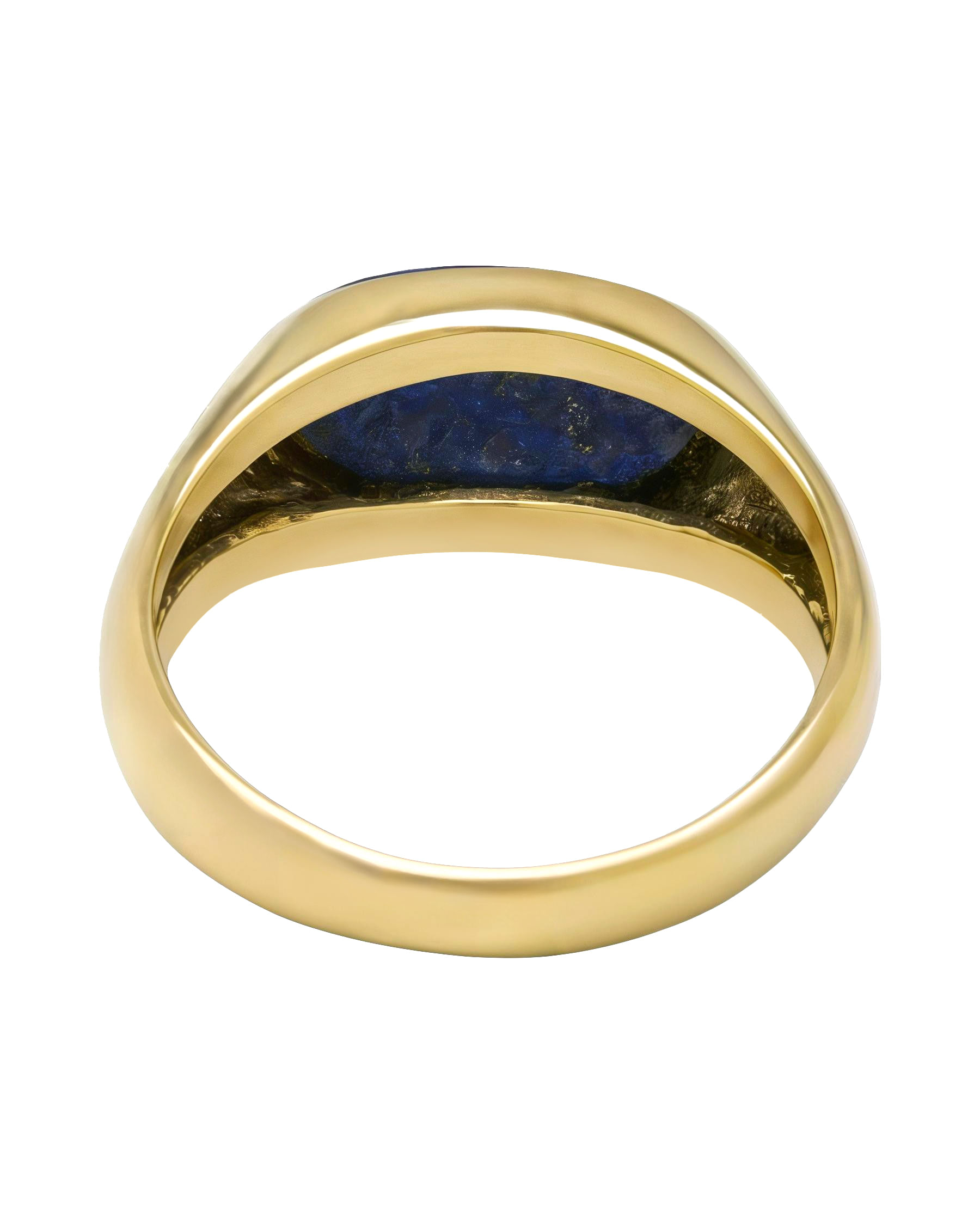 Anello in oro giallo 18 kt con lapis centrale-3