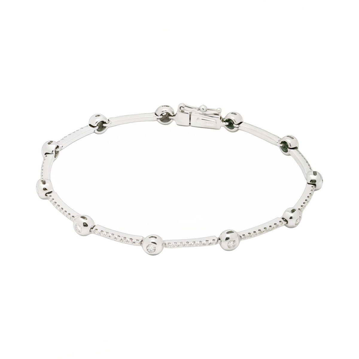 Bracciale tennis in oro bianco e diamanti 0,57 ct-1
