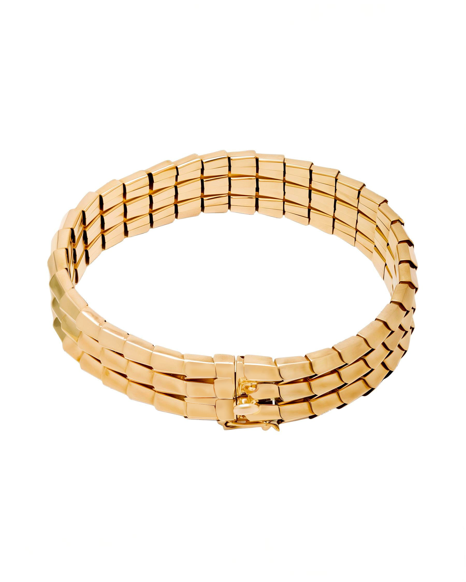 Bracciale vintage maglia dragon in oro rosa-1